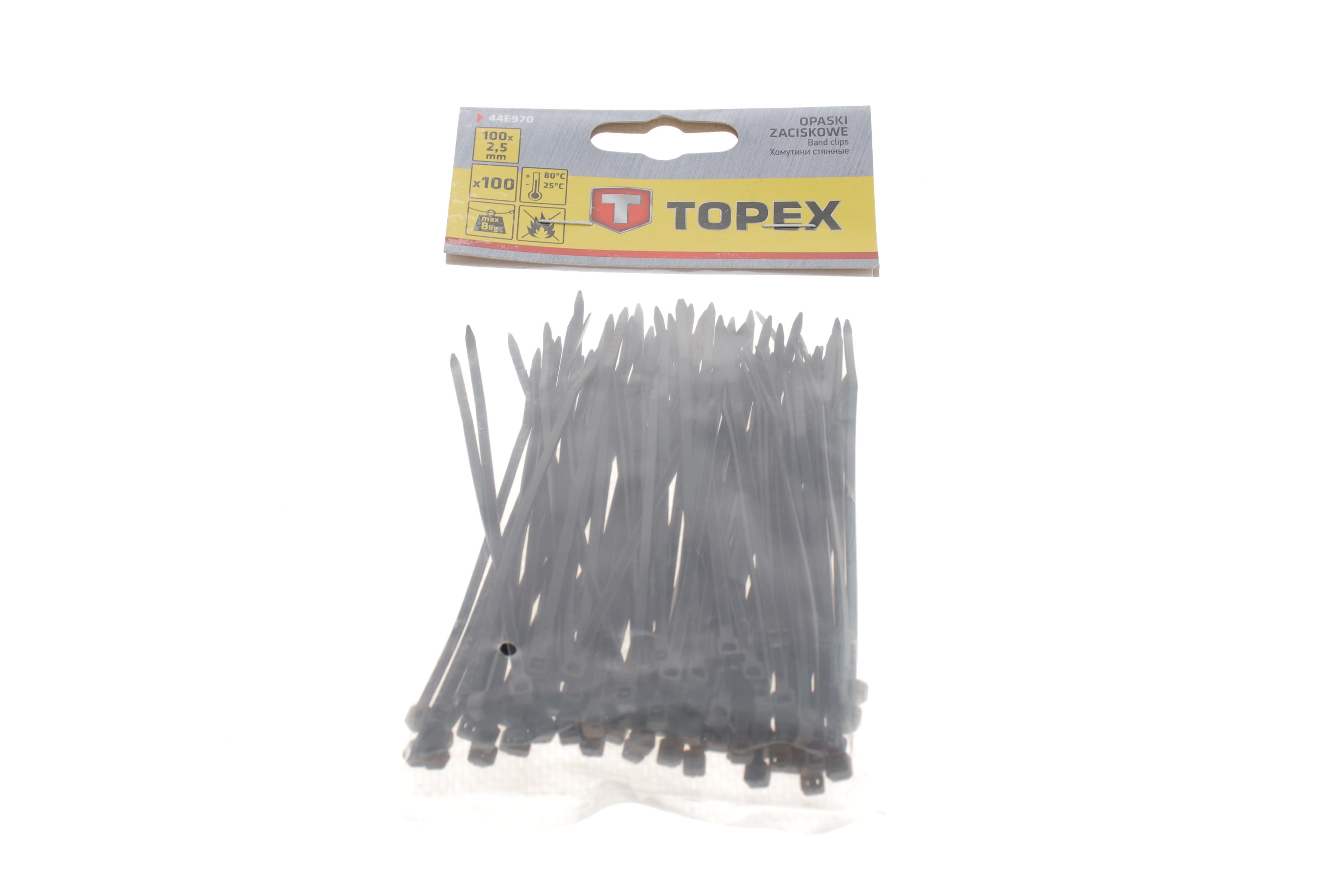 Набір стяжок пластикових 2,5x100 мм 100 од. (біла)