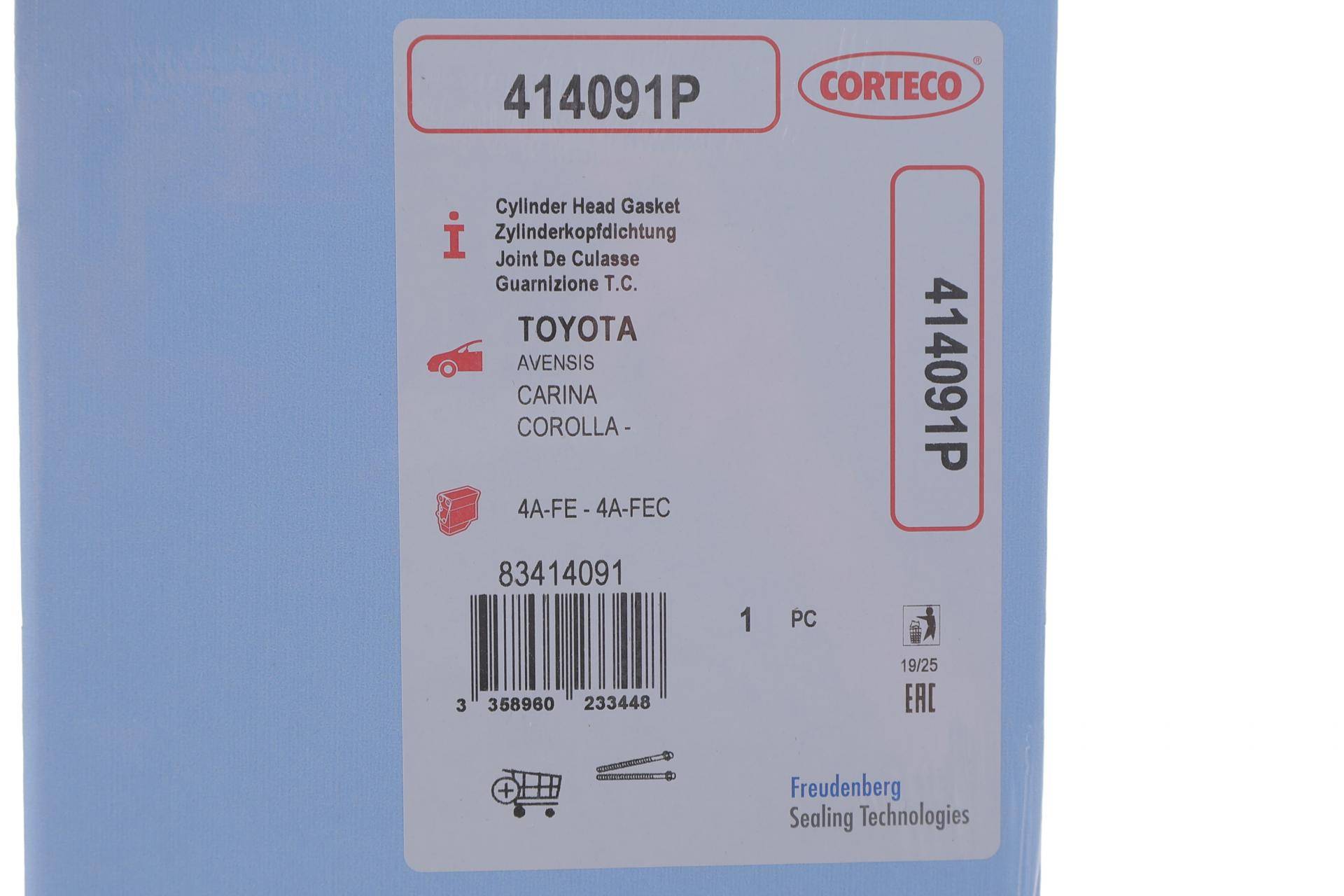 Прокладка ГБЦ Toyota Corolla -00 (1.4mm)