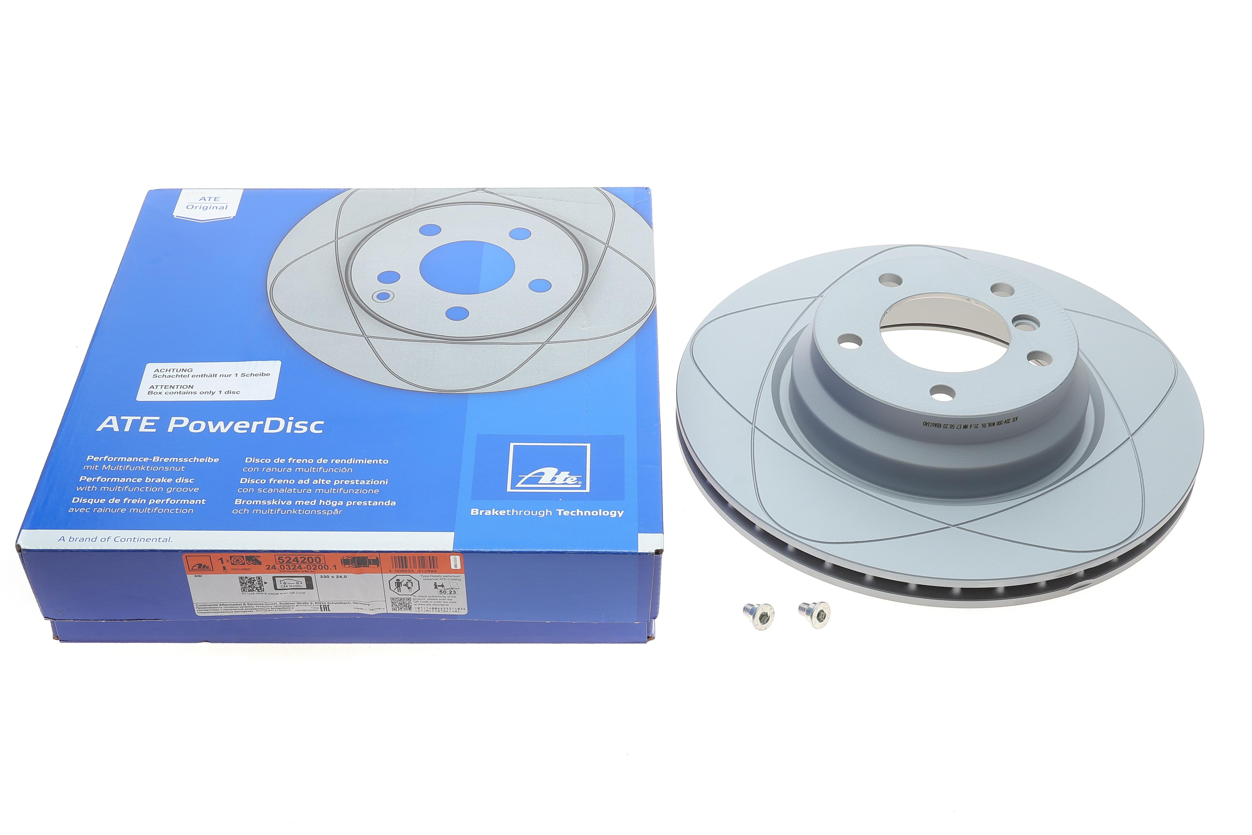 Диск тормозной (передний) BMW 1 (E81-82/E87)/3 (E90-E93) 05-13/X1 (E84) 09-15 (330x24) PowerDisc