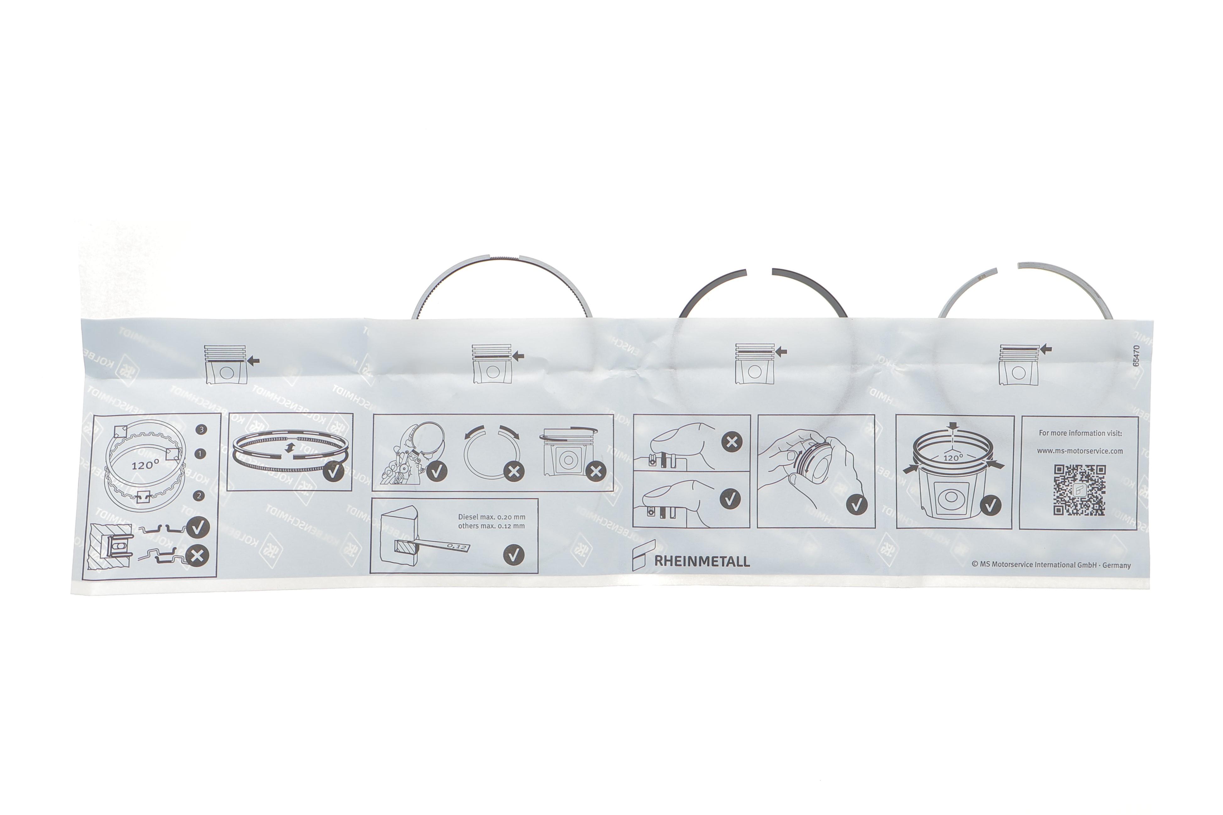 Кільця поршневі Ford Transit Connect 1.5 TDCi 15- (73.5mm/STD)