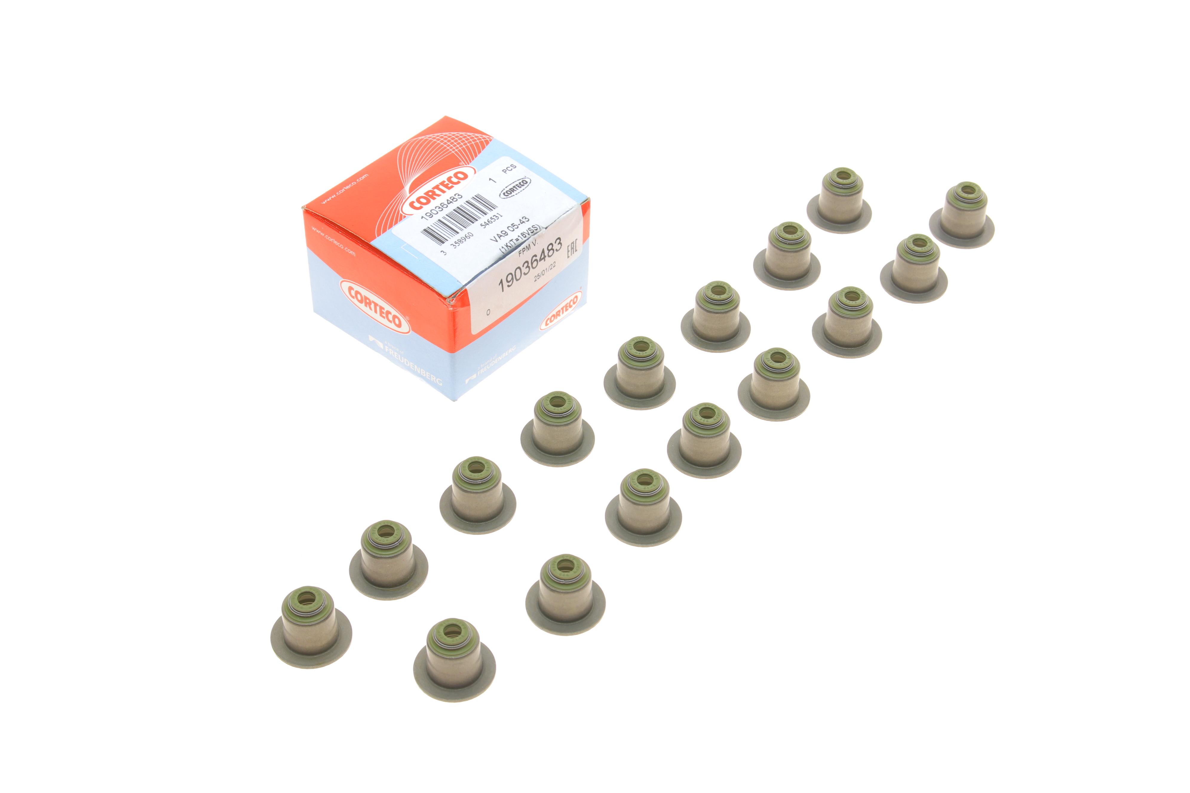 Сальник клапана (впуск/випуск) BMW 3 (F30/G20/G80)/5 (F10/G30/G90)/7 (G11/G12) 10- (к-кт 16шт) N47