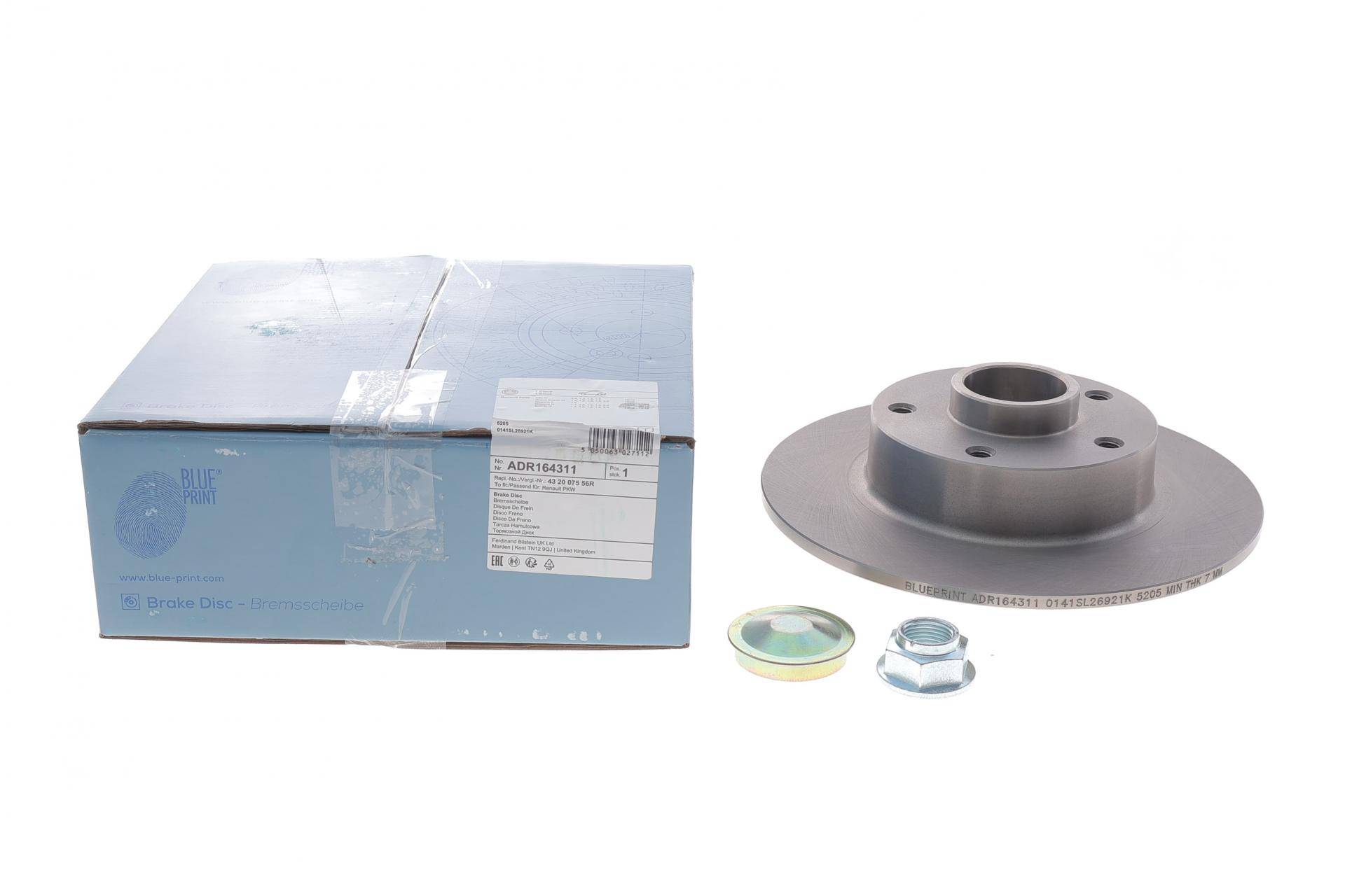 Диск гальмівний (задній) Renault Megane 08- (260x8) (+ABS) (з підшипником)