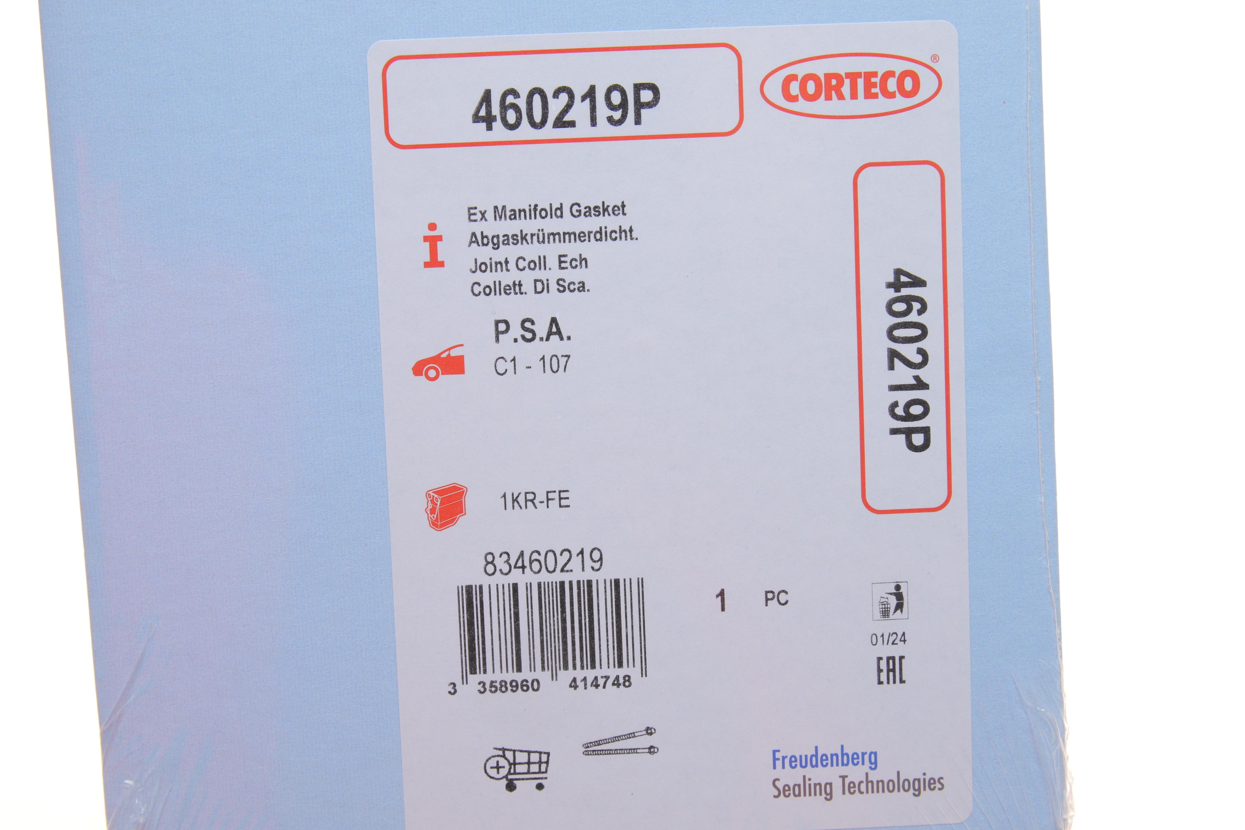 Прокладка коллектора выпускного Citroen C1/Peugeot 107 1.0 05-14