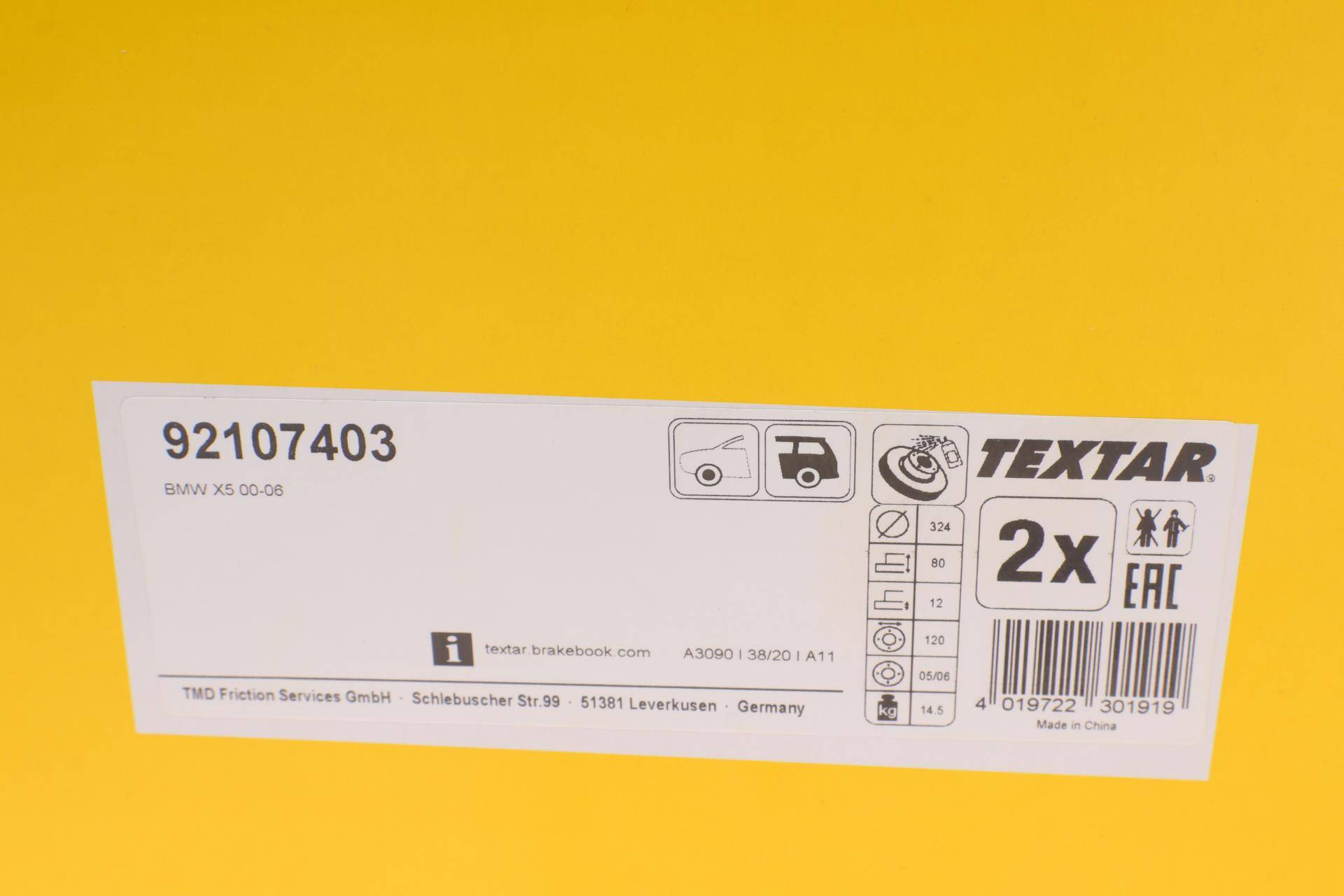 Диск гальмівний (задній) BMW X5 (E53) 3.0-4.4i 00-06 (324x12) PRO