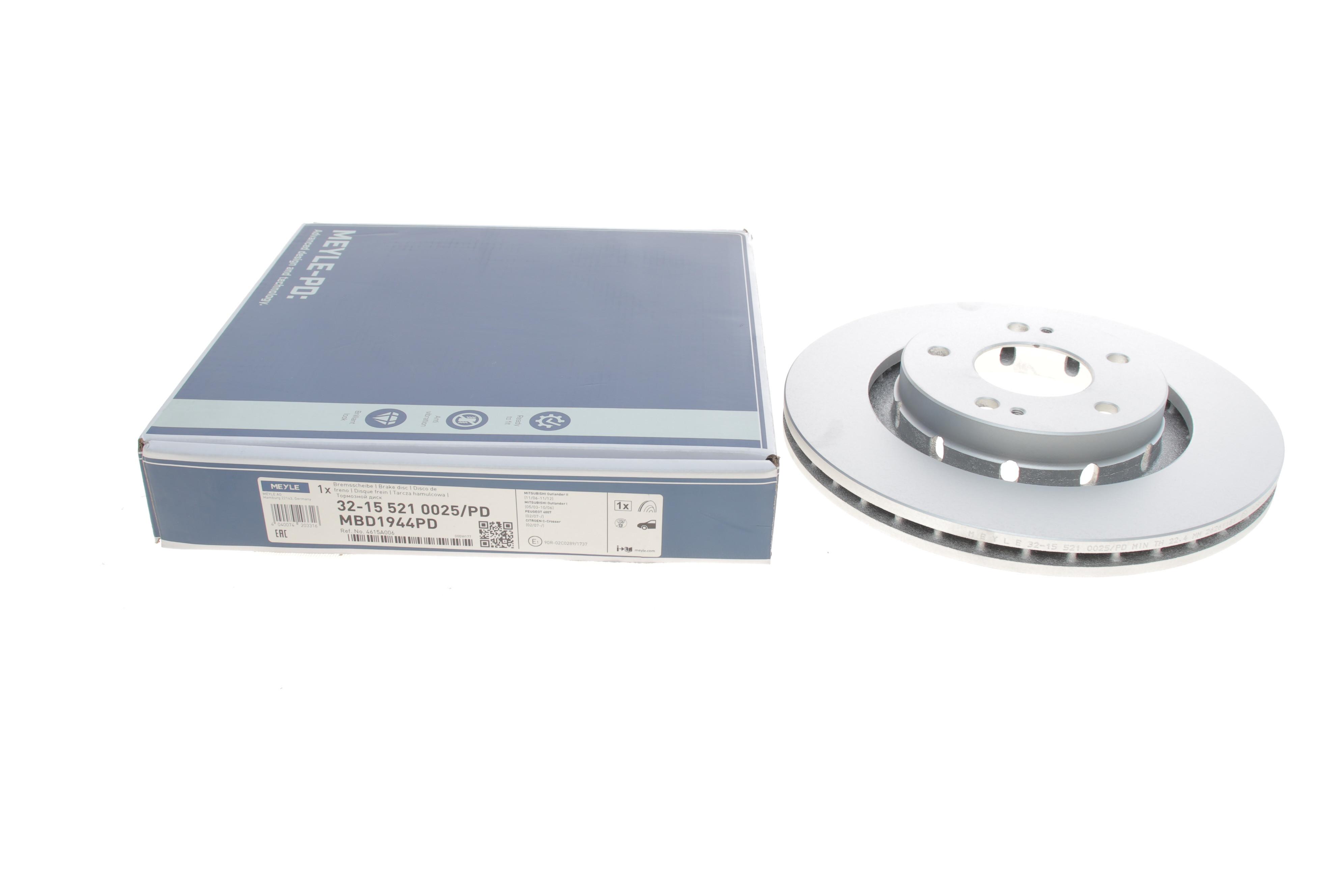 Диск гальмівний (передній) Mitsubishi Outlander 03-/ Citroen C-Crosser 07- (294x24)