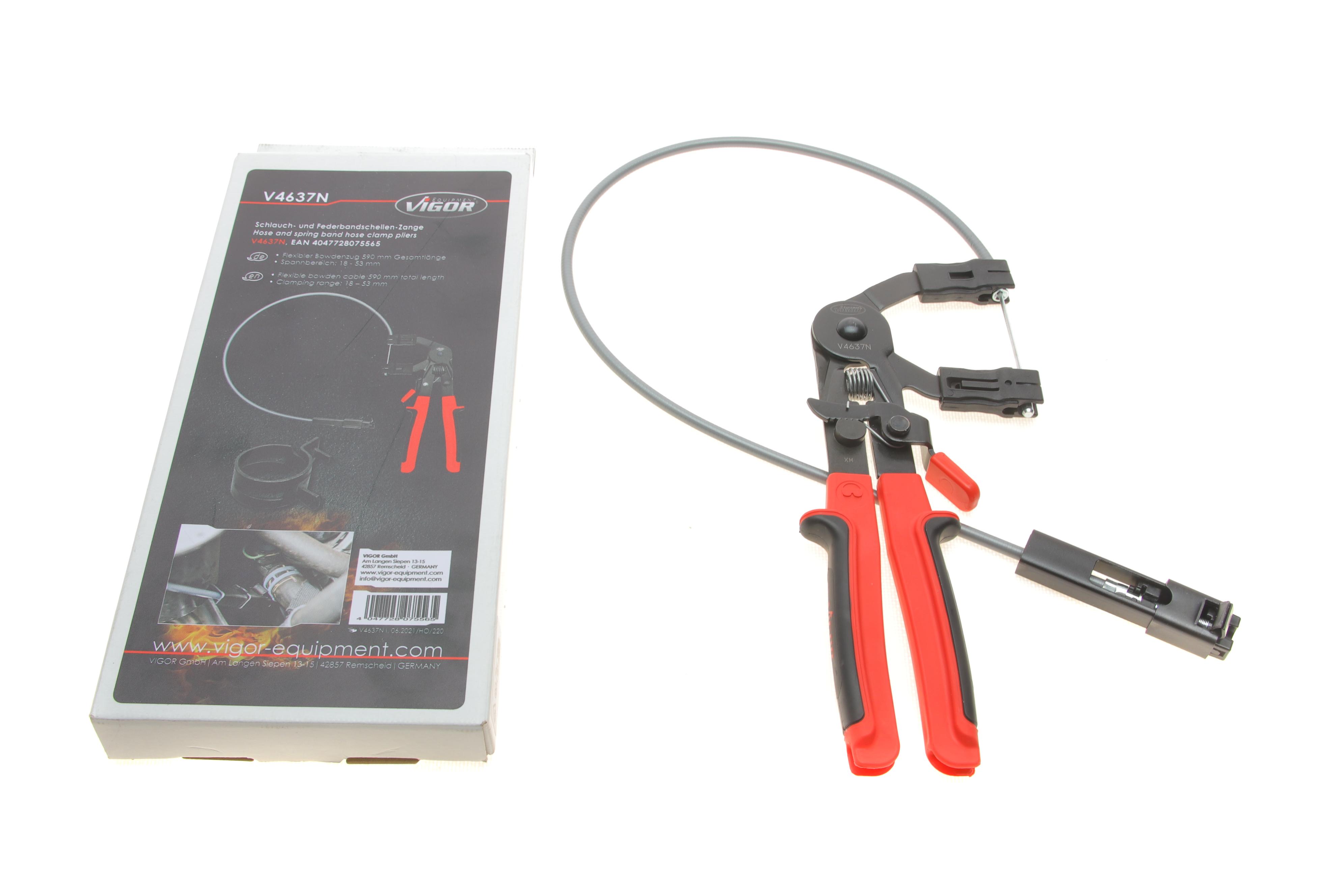 Плоскогубці для стягування пружинних хомутів 18-53 мм L-590 мм