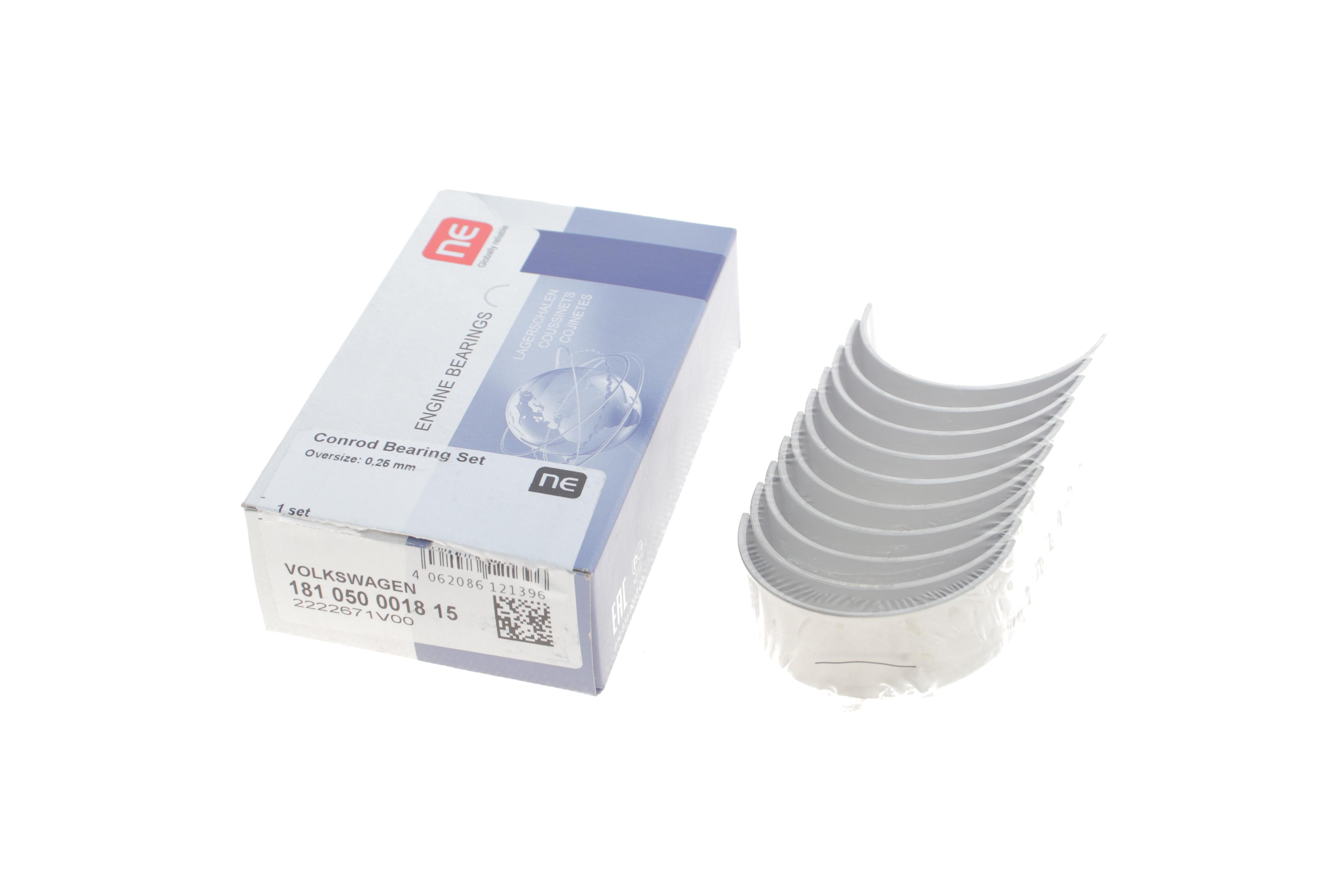 Вкладыши шатунные Audi A4/VW LT/T4 2.5TDI (+0.25) = 6150672500