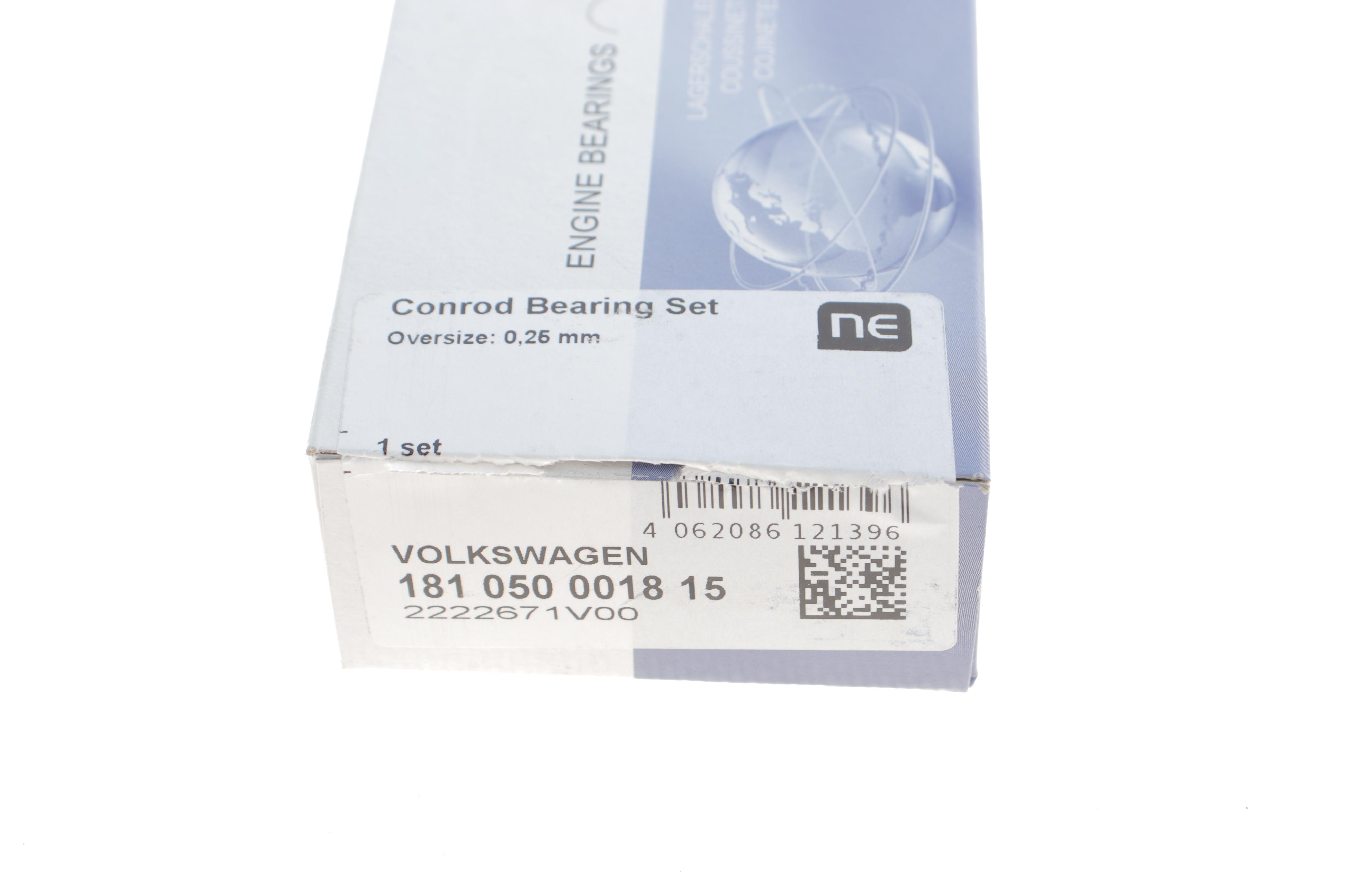 Вкладыши шатунные Audi A4/VW LT/T4 2.5TDI (+0.25) = 6150672500