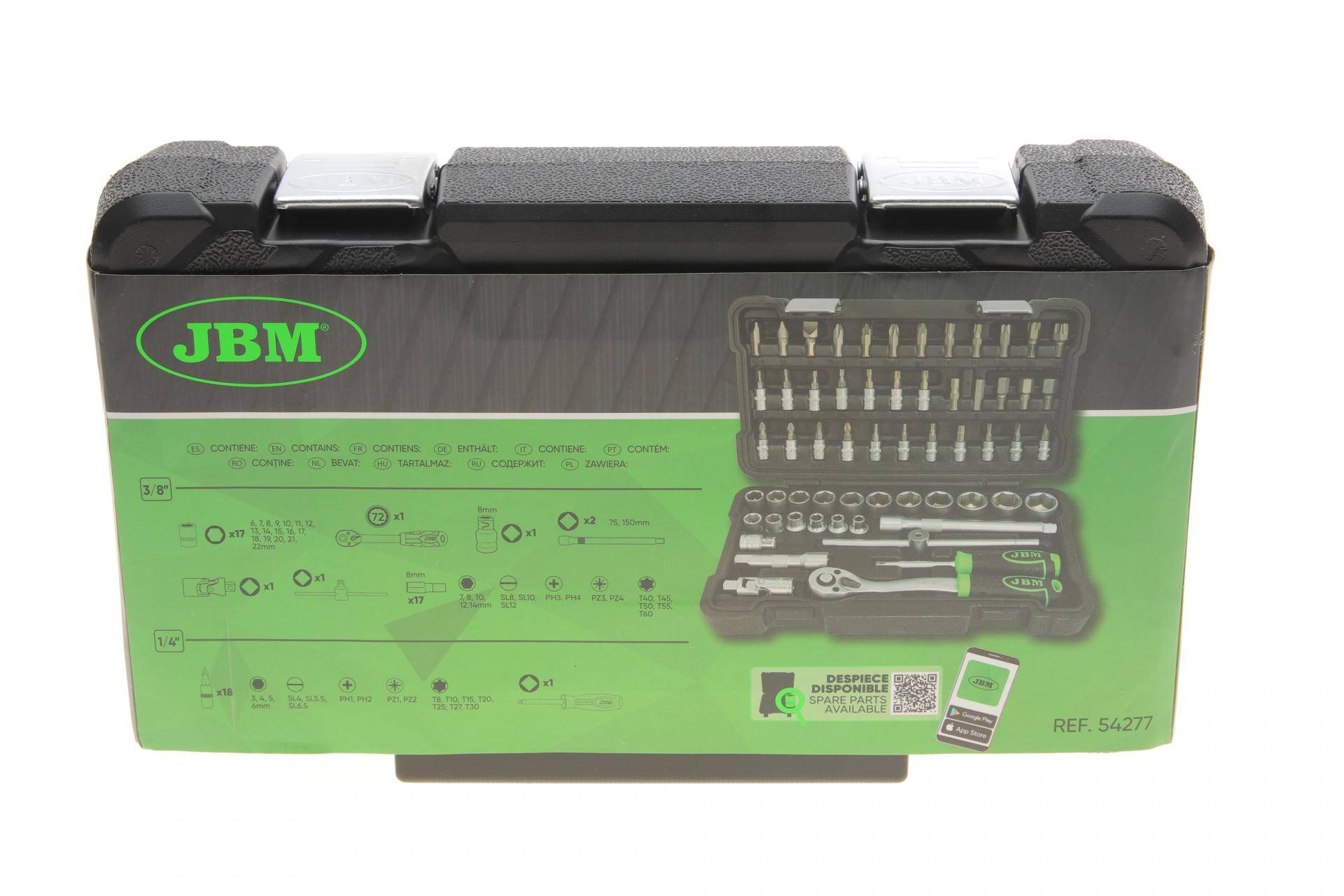 Набір інструменту комбінований 1/4", 3/8" (головки, головки зі вставкою, біти) 59 од.