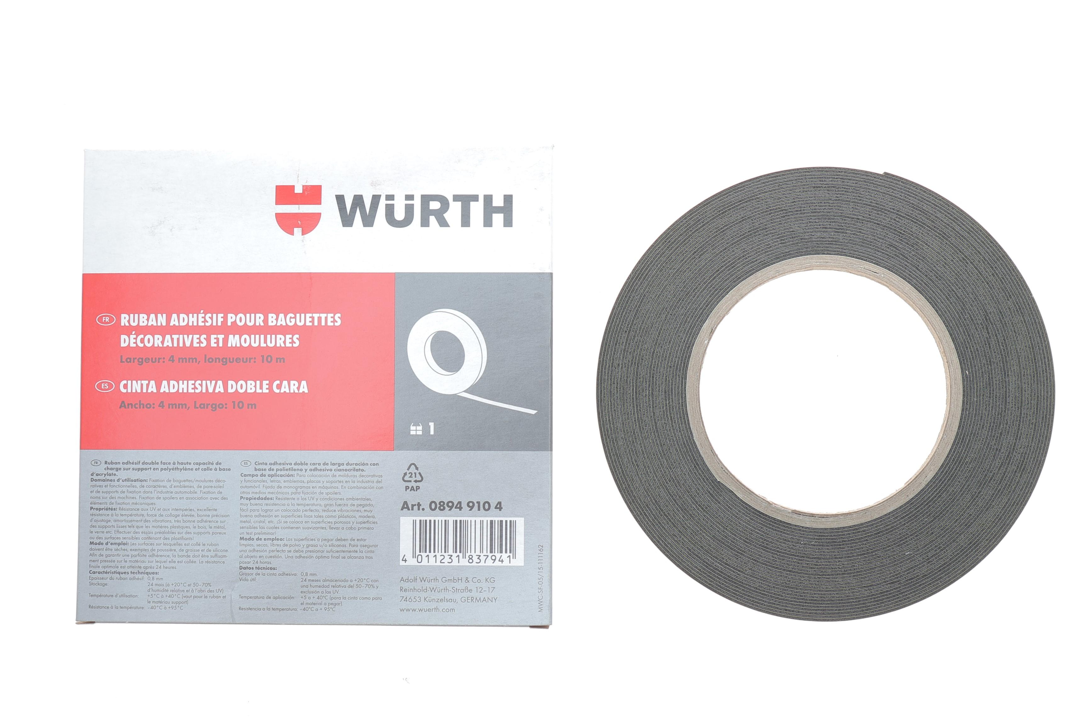 Стрічка клейка двостороння чорная 4mmx10m