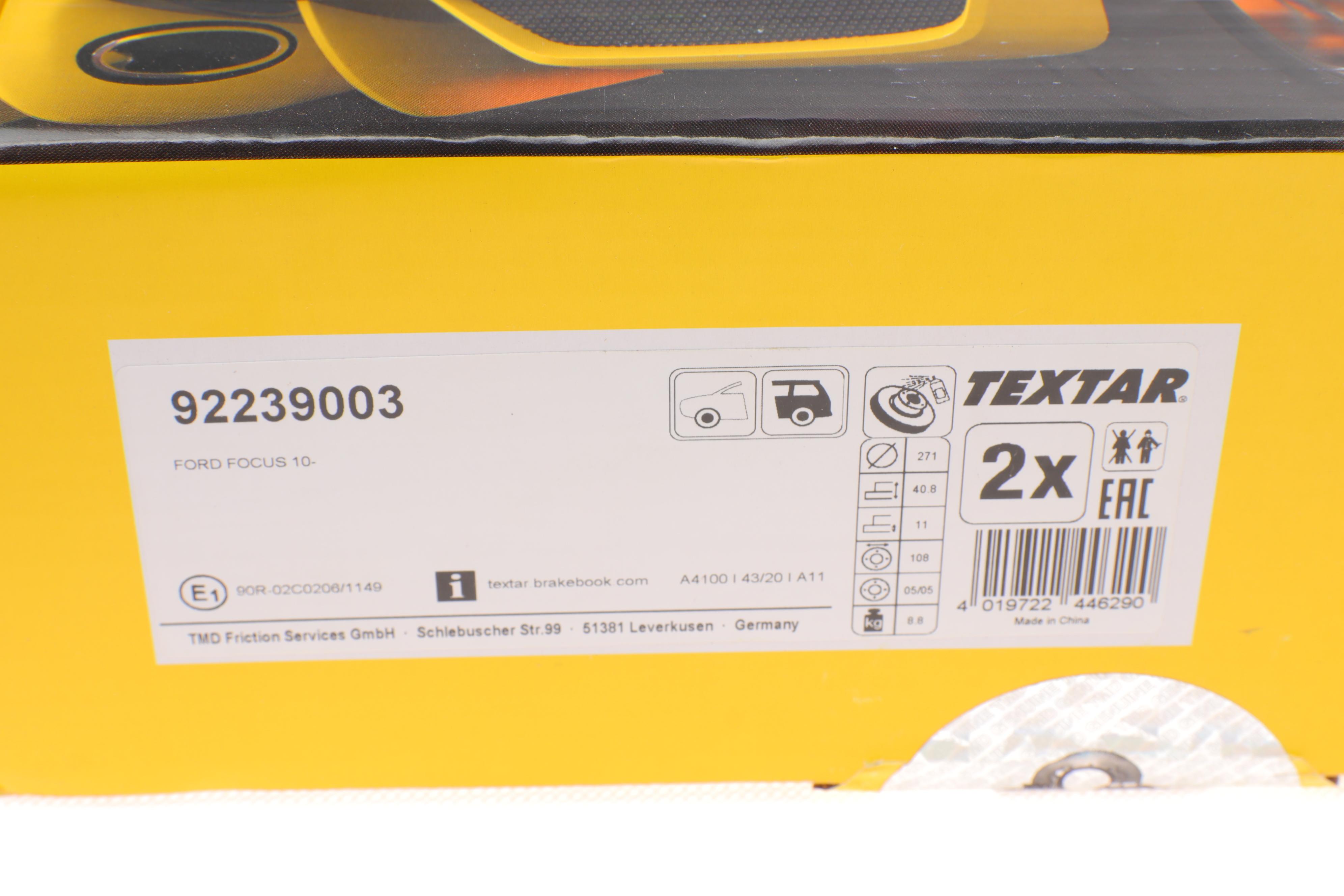 Диск гальмівний (задній) Ford Focus III 10- (271x11) PRO