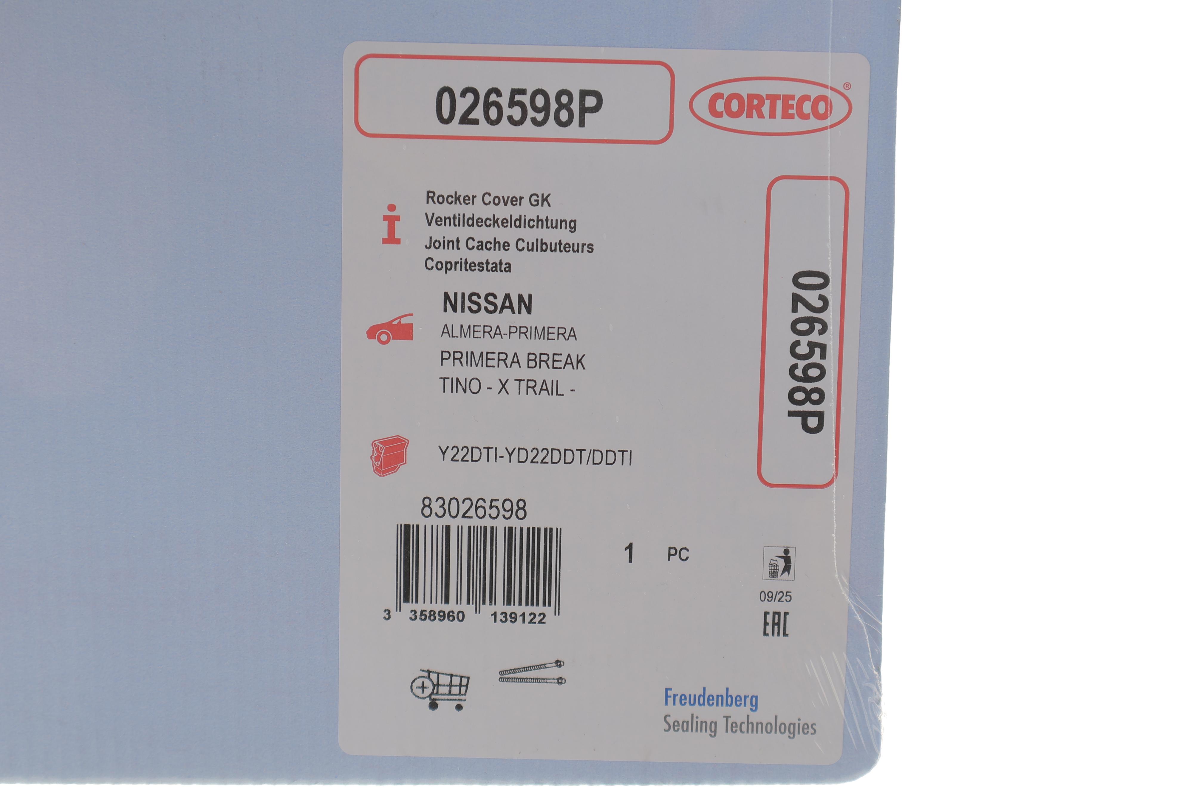 Прокладка кришки клапанів Nissan Almera/Primera/X-Trail 2.2Di/dCi 00-