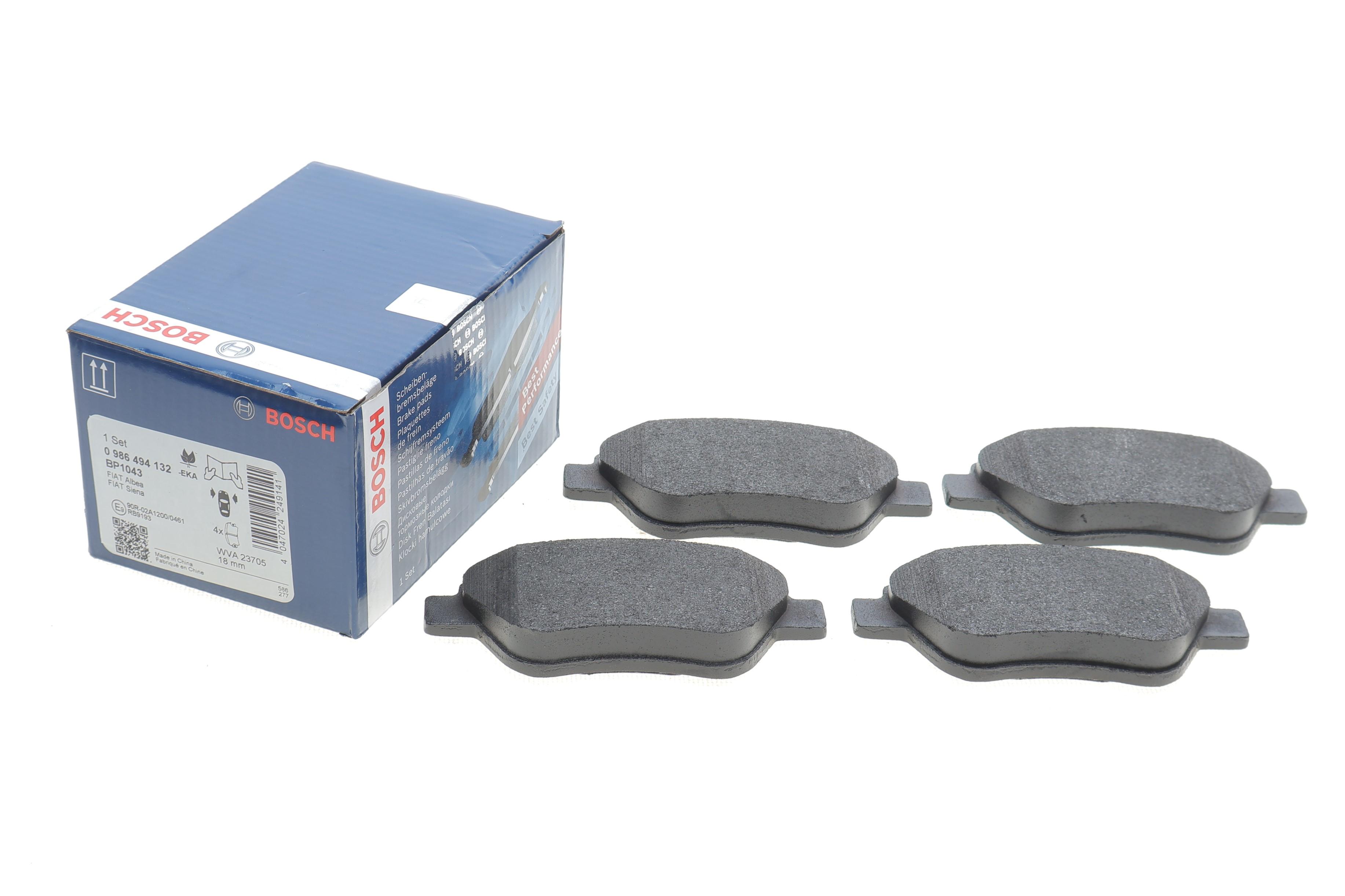 Колодки гальмівні (передні) Fiat Doblo/Citroen Nemo/Peugeot Bipper 08- (Bosch)