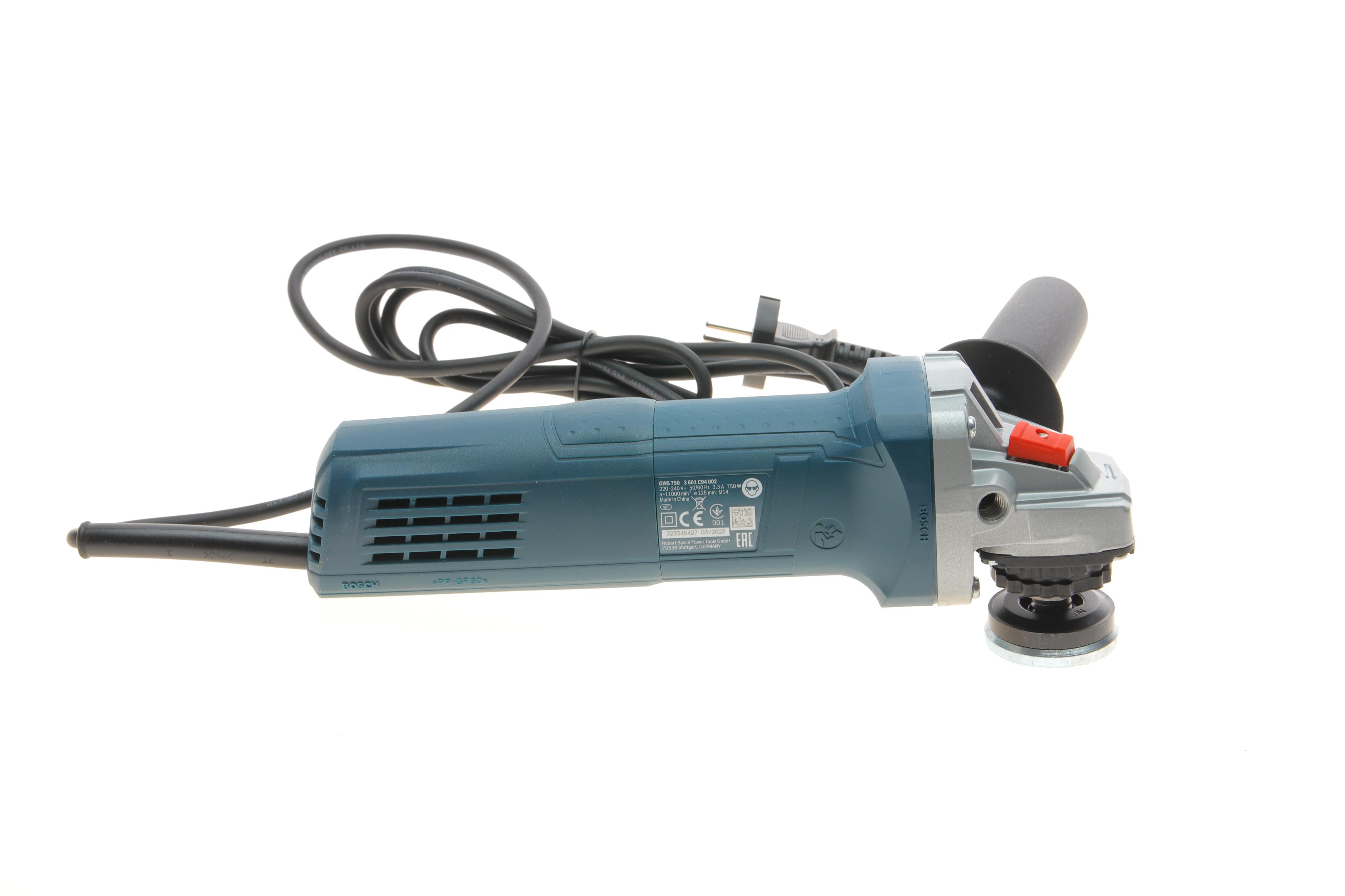 Шліфмашина кутова GWS 750-125 (750 Вт, 10-11000 об/хв, Ø125 мм)