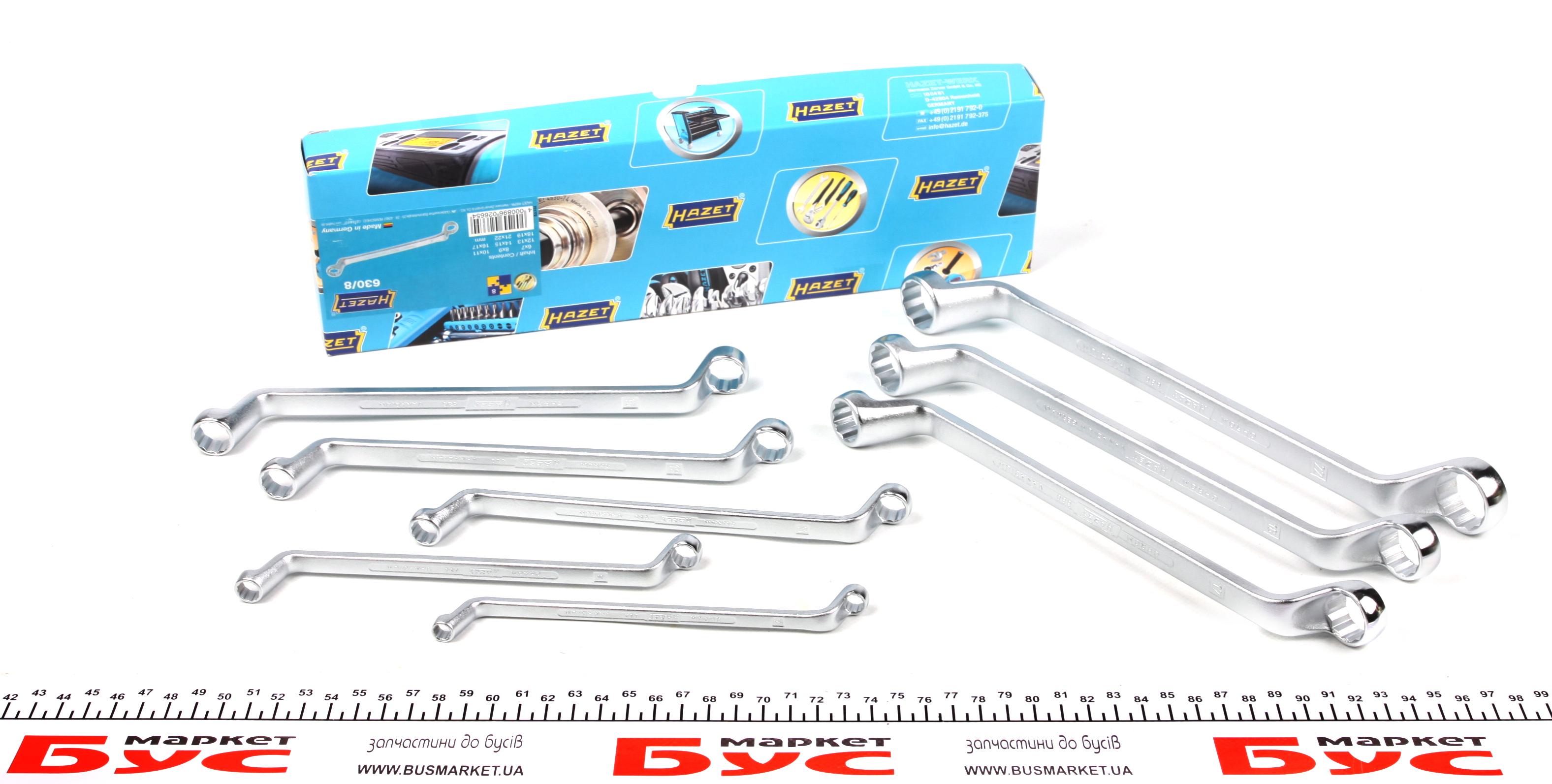 Набор ключей коленчатых 6x7-21х22 мм 8 ед.