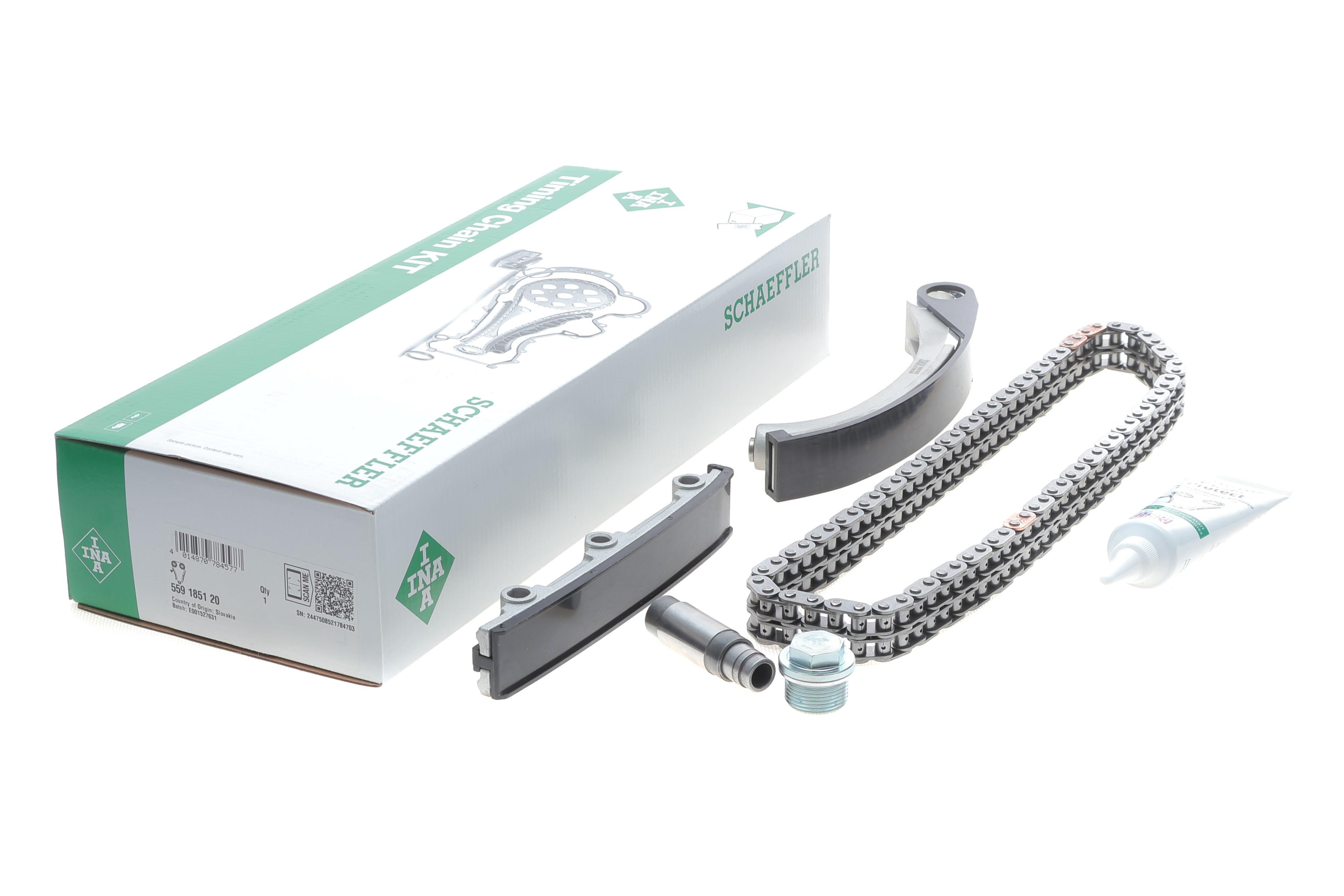 Комплект цепи ГРМ Opel Astra G/ Omega B/ Vectra C 2.0-2.2 -05, (цепь INA)