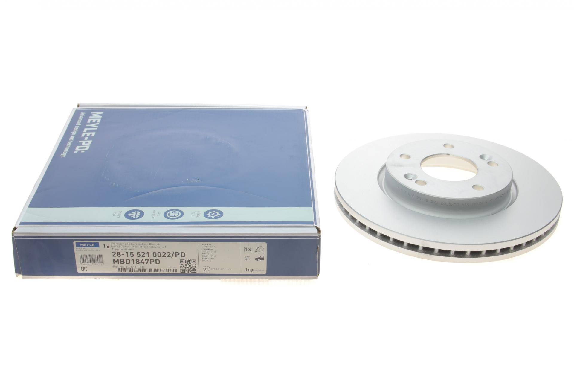 Диск гальмівний (передній) Hyundai I30 07-/Kia Cee'd 06- (280x26)