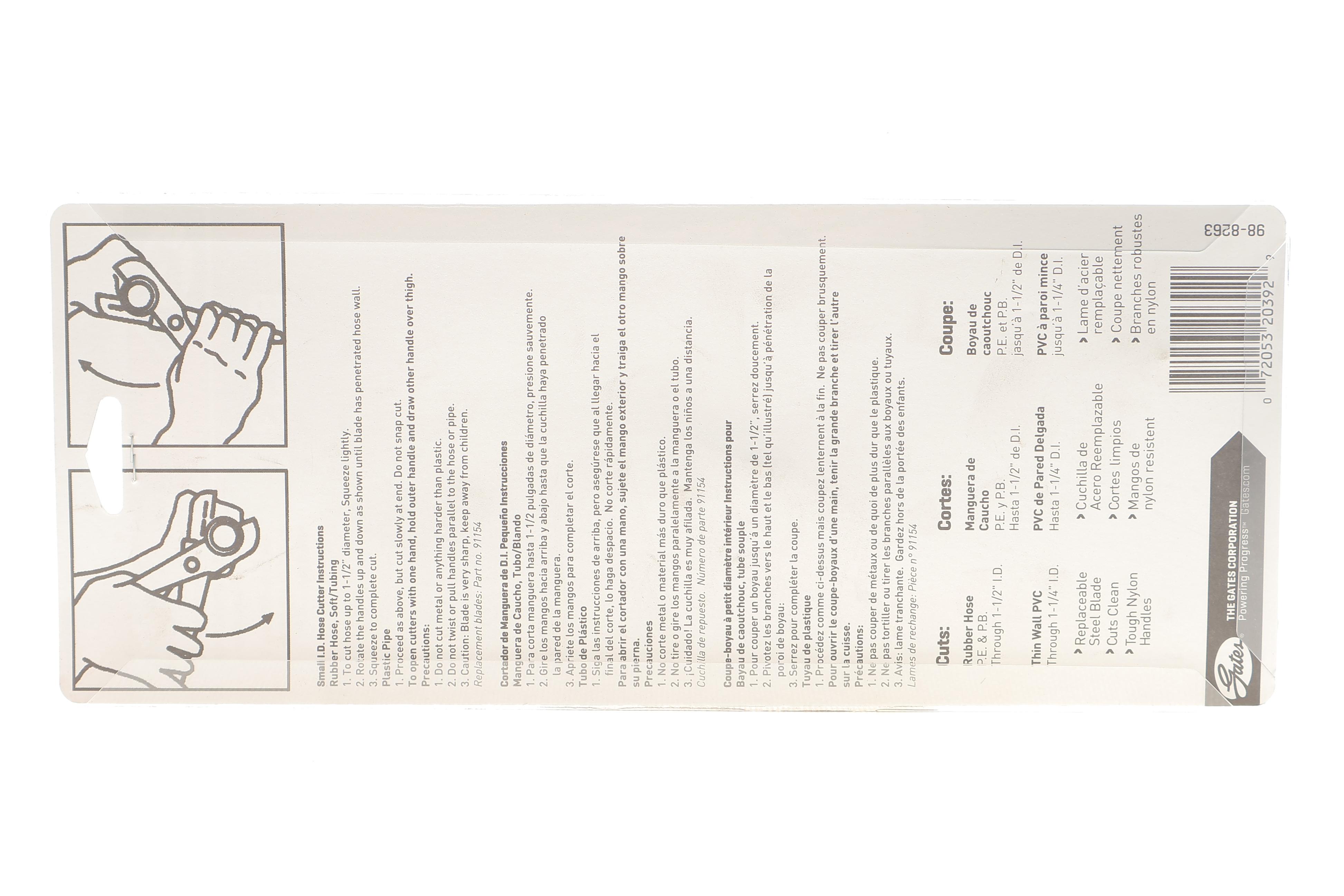 Інструмент для різки шлангів max Ø38 мм