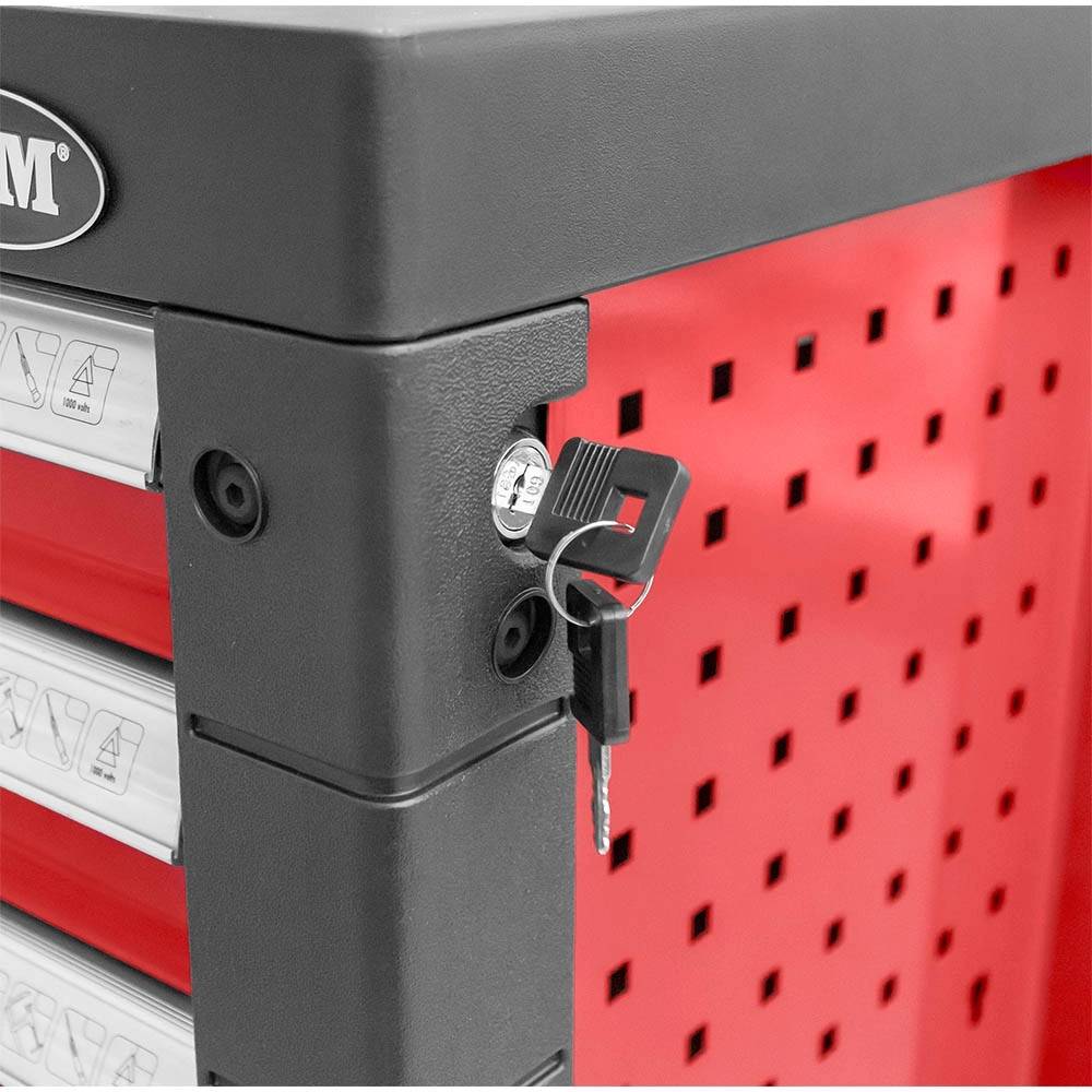 Візок з інструментами 7 секцій 172 од. (червоний)