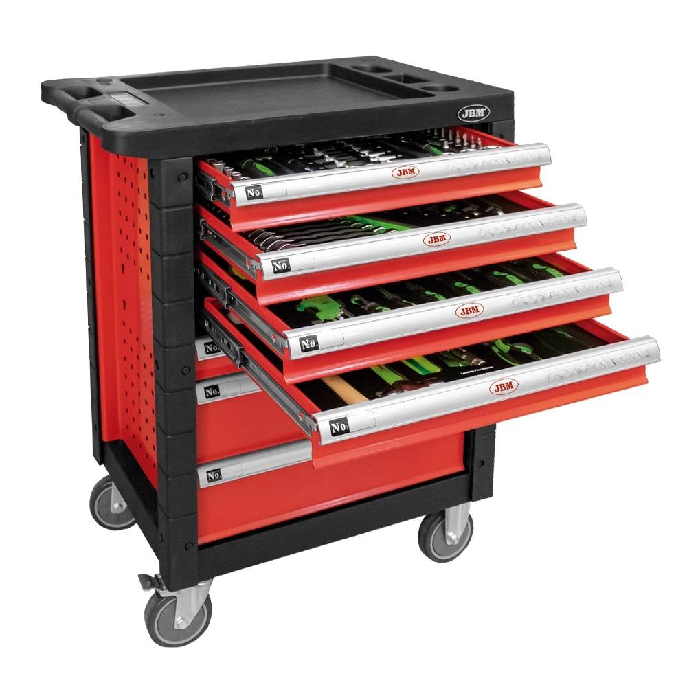 Візок з інструментами 7 секцій 172 од. (червоний)