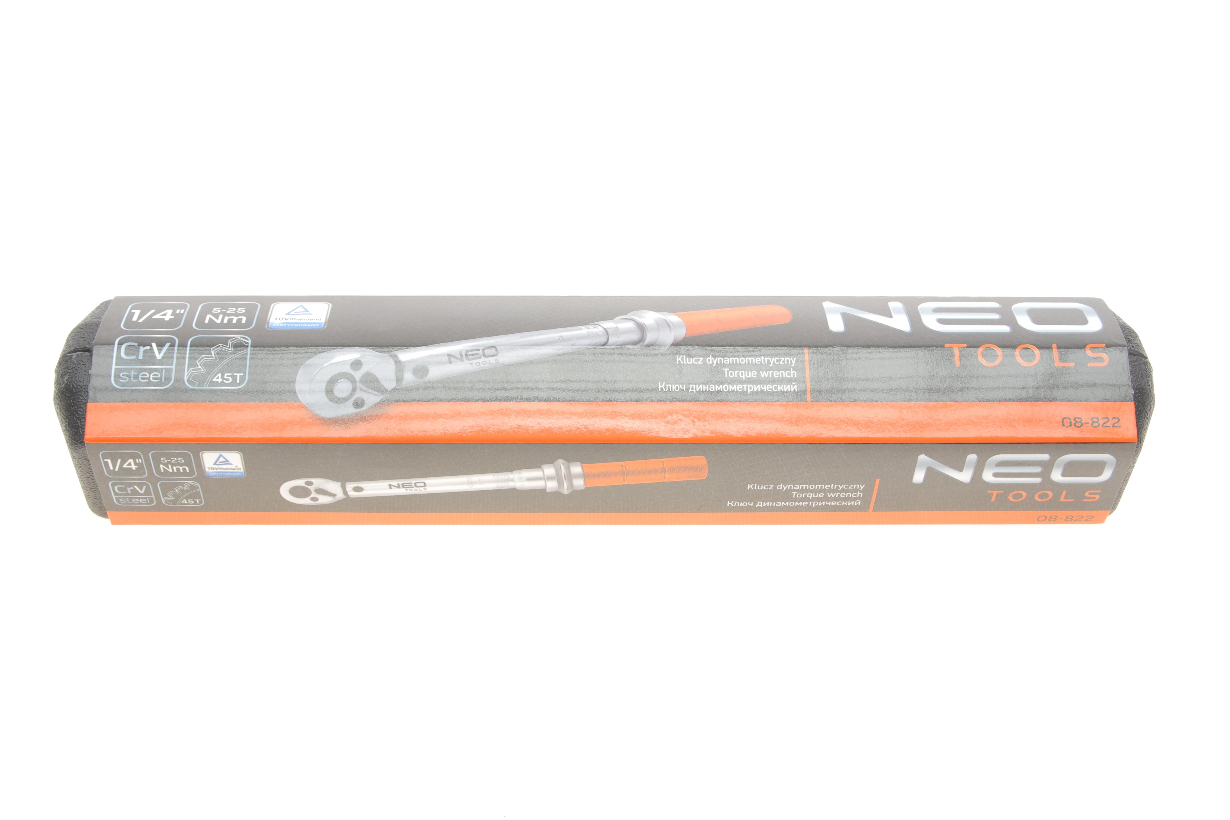 Ключ динамометричний 1/4" 5-25 Нм 250 мм