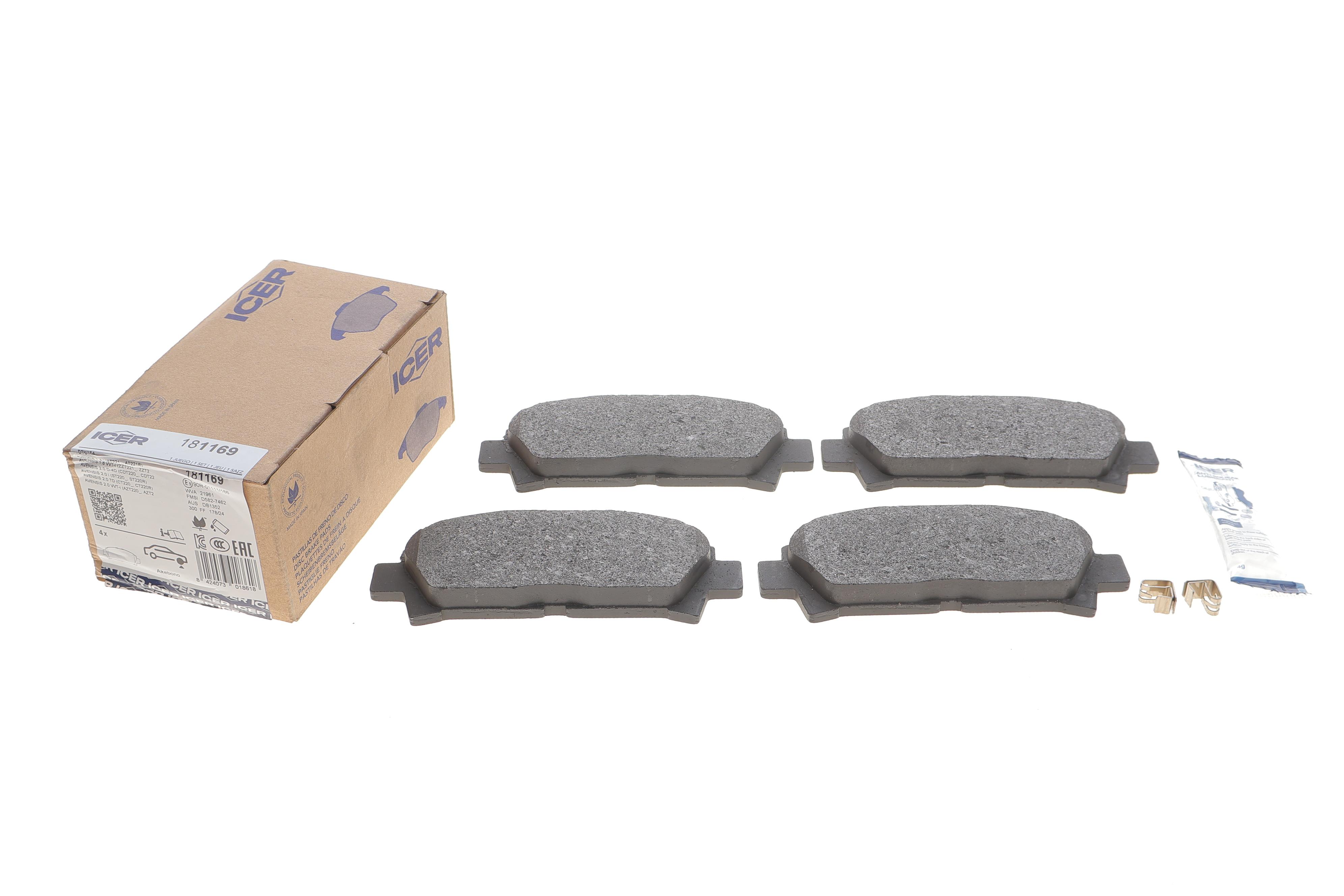 Колодки тормозные (передние) Toyota Avensis 97-03