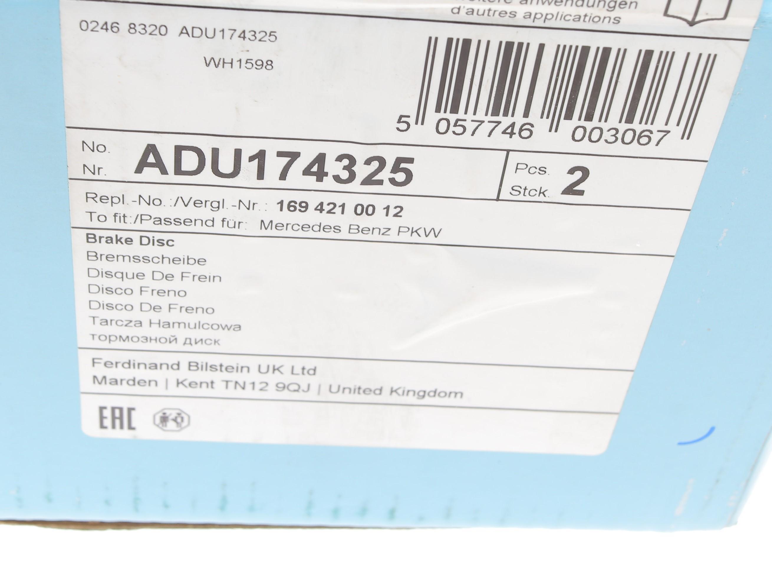 Диск тормозной (передний) MB A-class (W169) 04-12 (276x12)