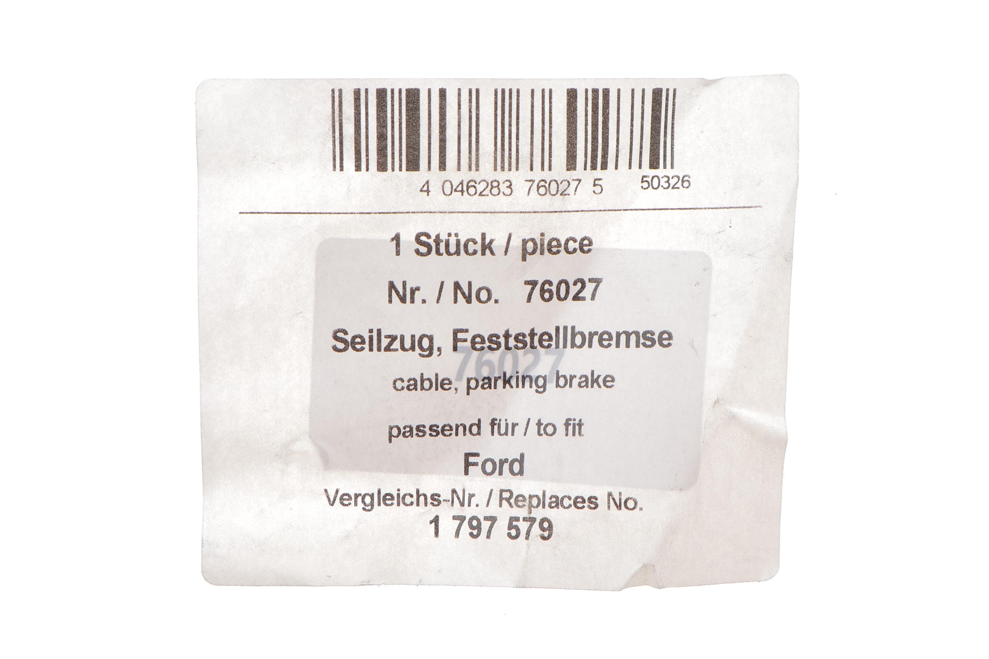 Трос ручника (задній) Ford Fiesta 08-17 (166mm)