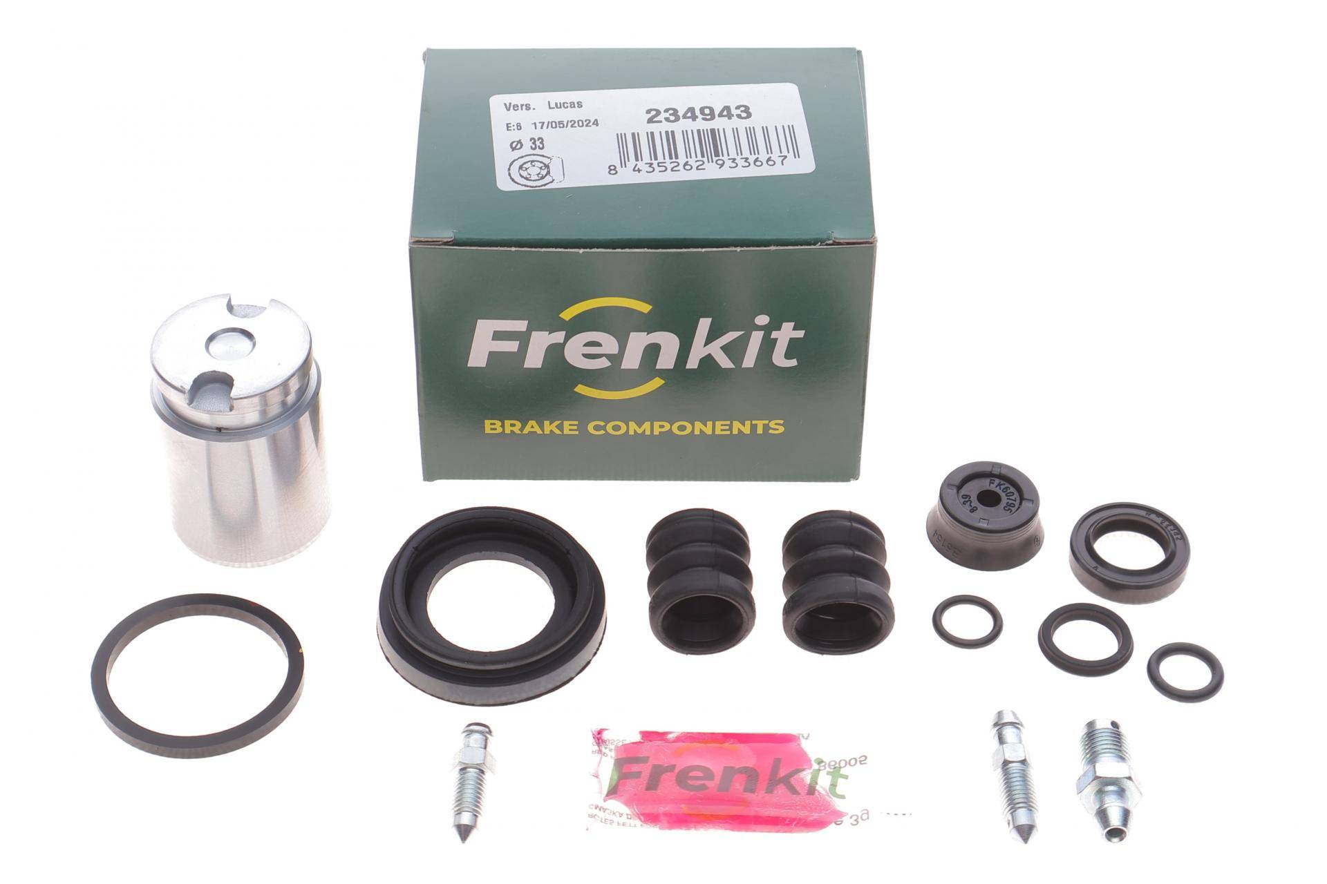 Ремкомплект супорта (заднього) Renault Megane 01- (d=34mm) (Lucas) (+1 поршеь з механізмом)