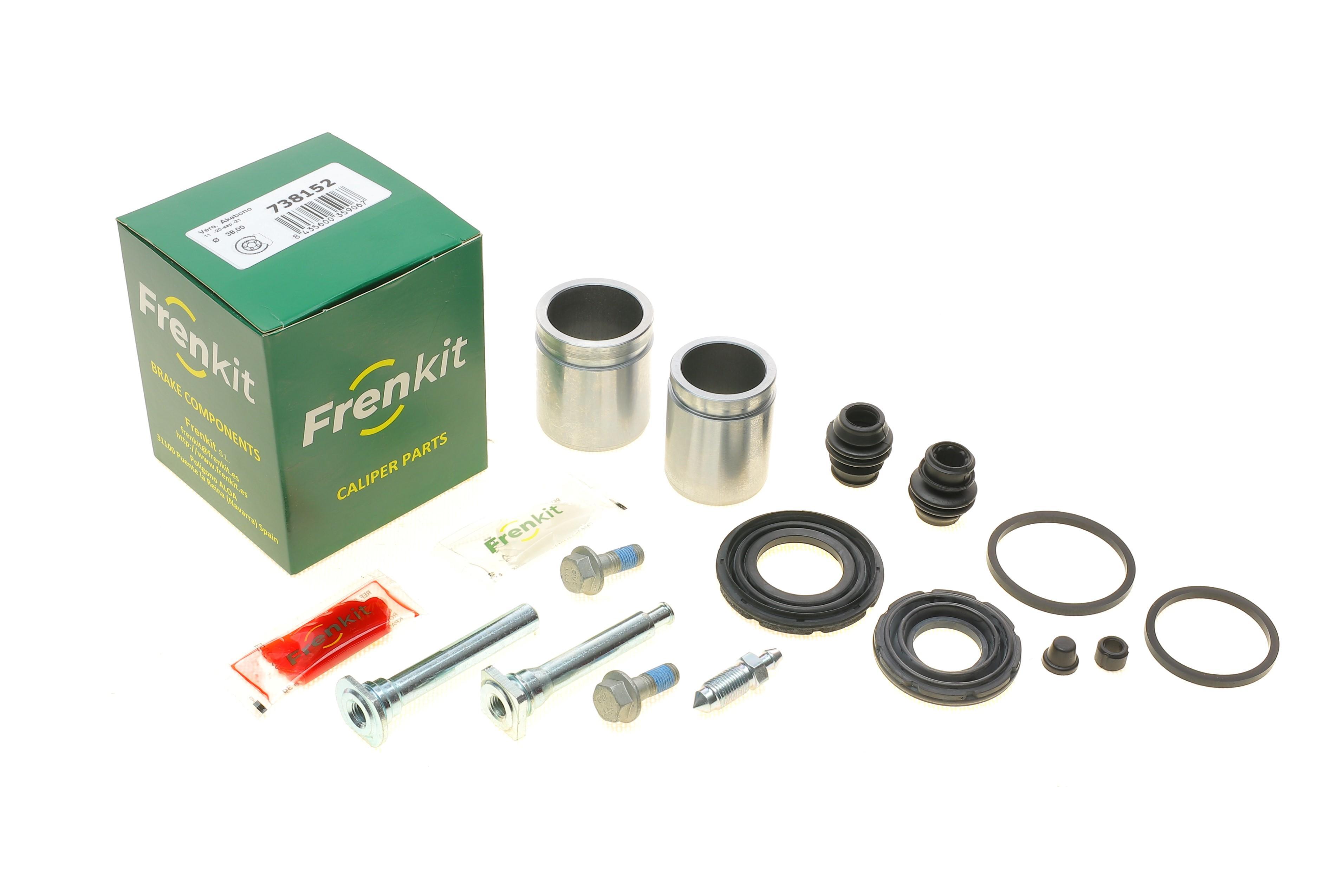 Ремкомплект супорта (переднього) Honda Accord 08- (d=38/43mm) (+2 поршня/направляюча) (Akebono)