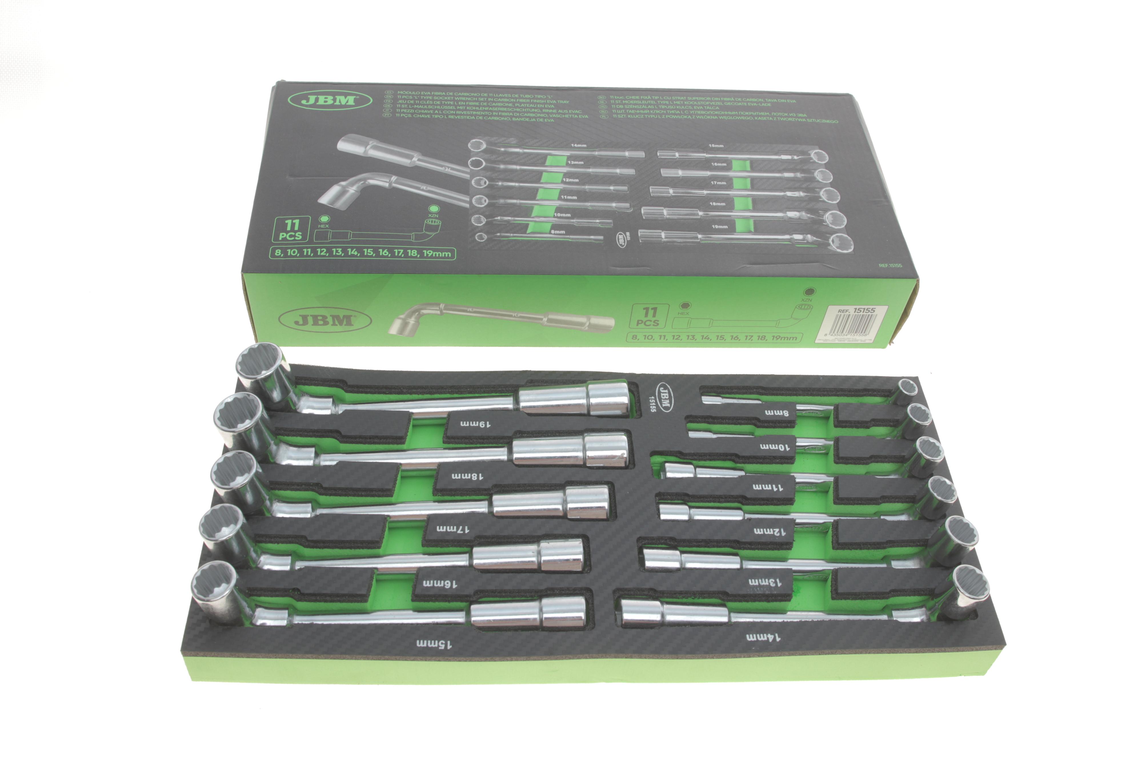 Набір ключів комбінованих торцевих (11шт) (8/10/11/12/13/14/15/16/17/18/19)