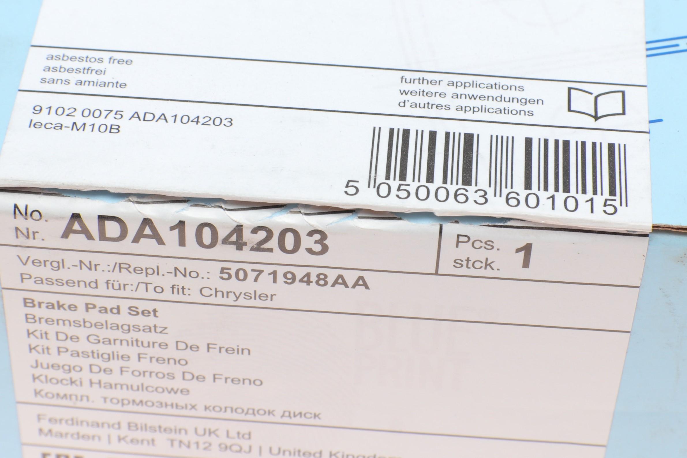 Колодки гальмівні (задні) Chrysler Voyager 2.4-3.3 00-08/ Grand Voyager IV 99-08/ Dodge Caravan 00-