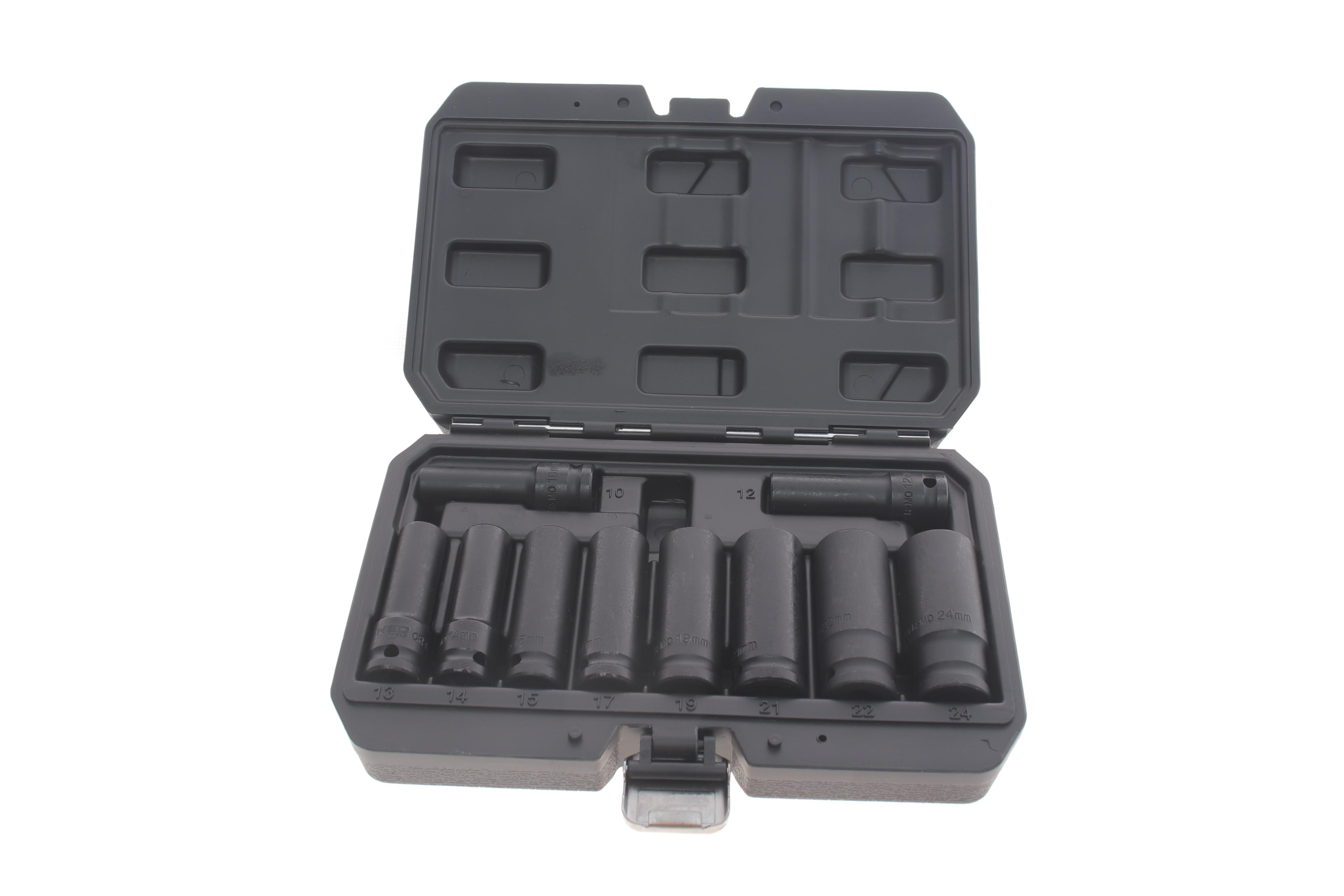 Набор ударных головок 1/2" 10-24 мм 10 ед. Long 78 мм