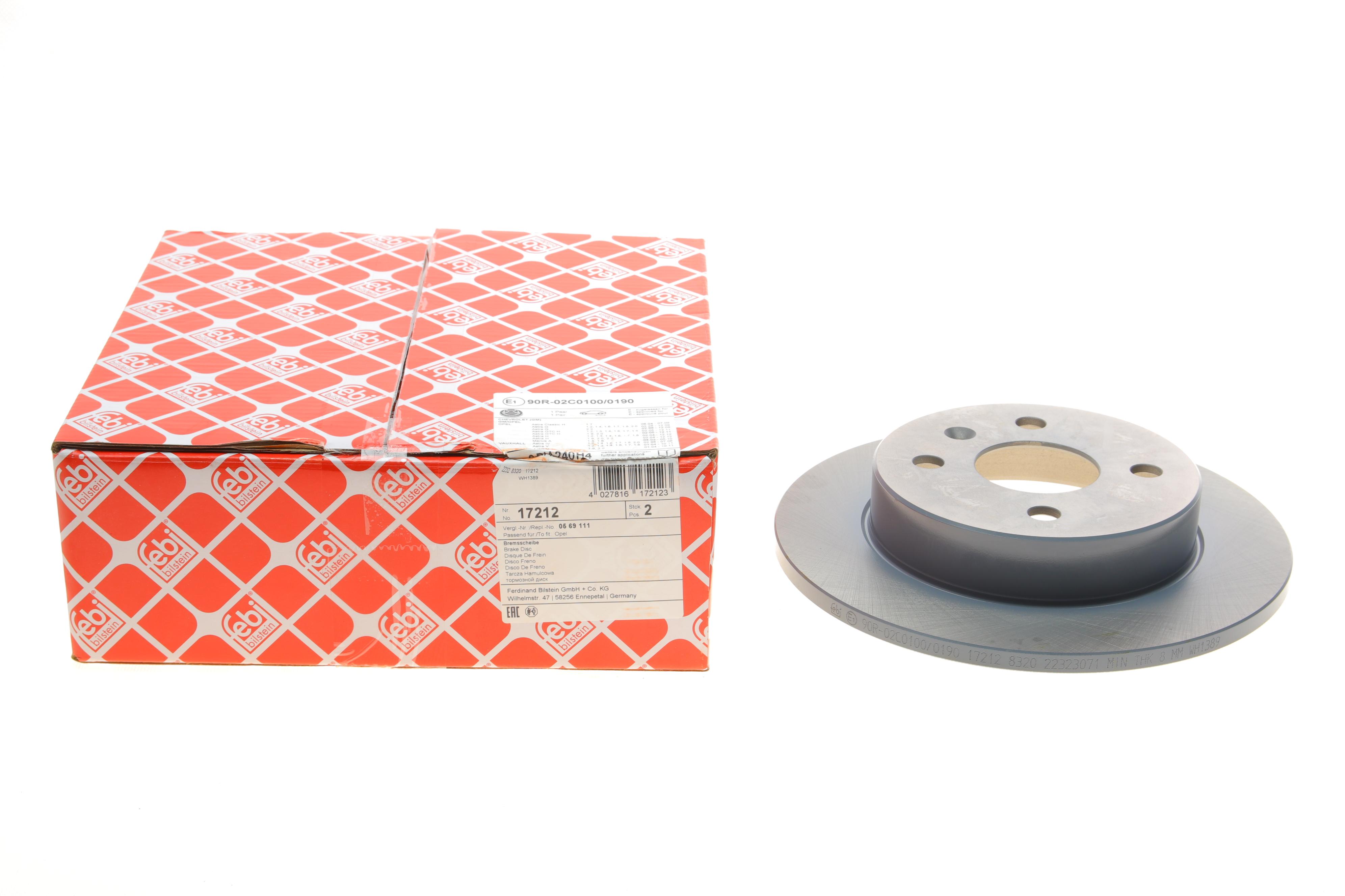 Диск тормозной (задний) Opel Astra G/H 98-/Meriva A 03- (240x10)