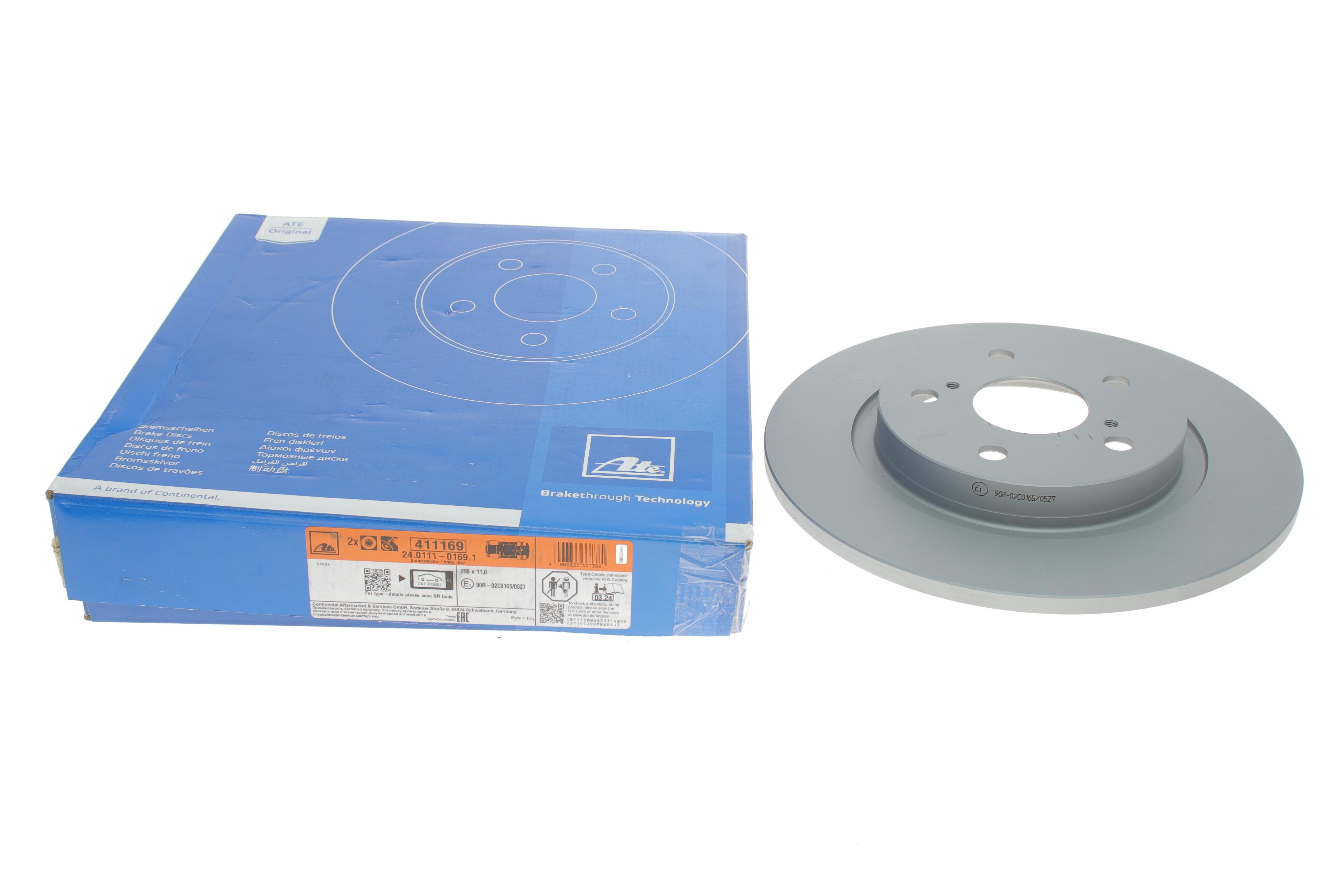 Диск тормозной (задний) Toyota Avensis 1.6-2.2 08-18 (290x11)