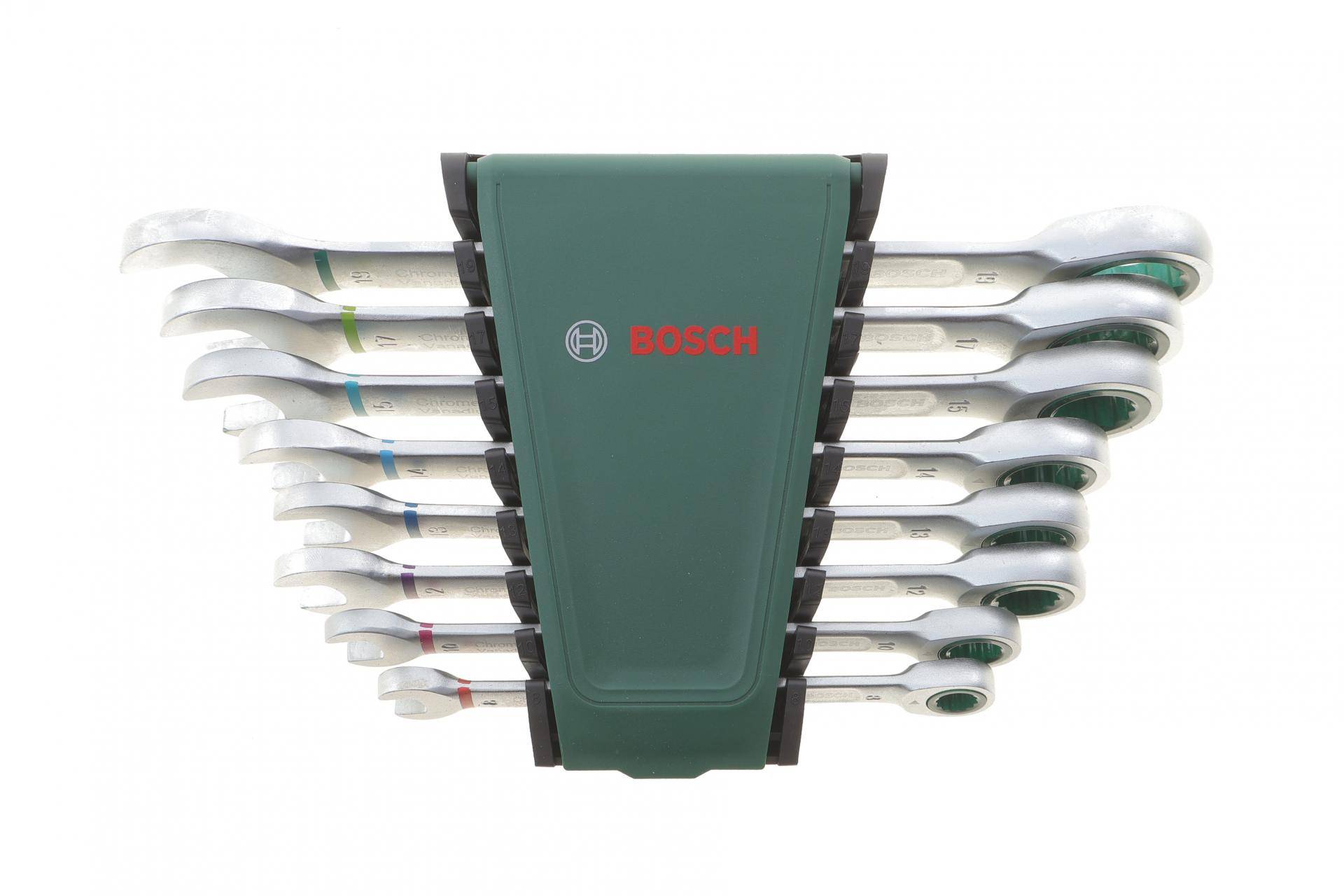 Набір ключів ріжково-накидних з тріскачкою 9-19 мм 8 од.