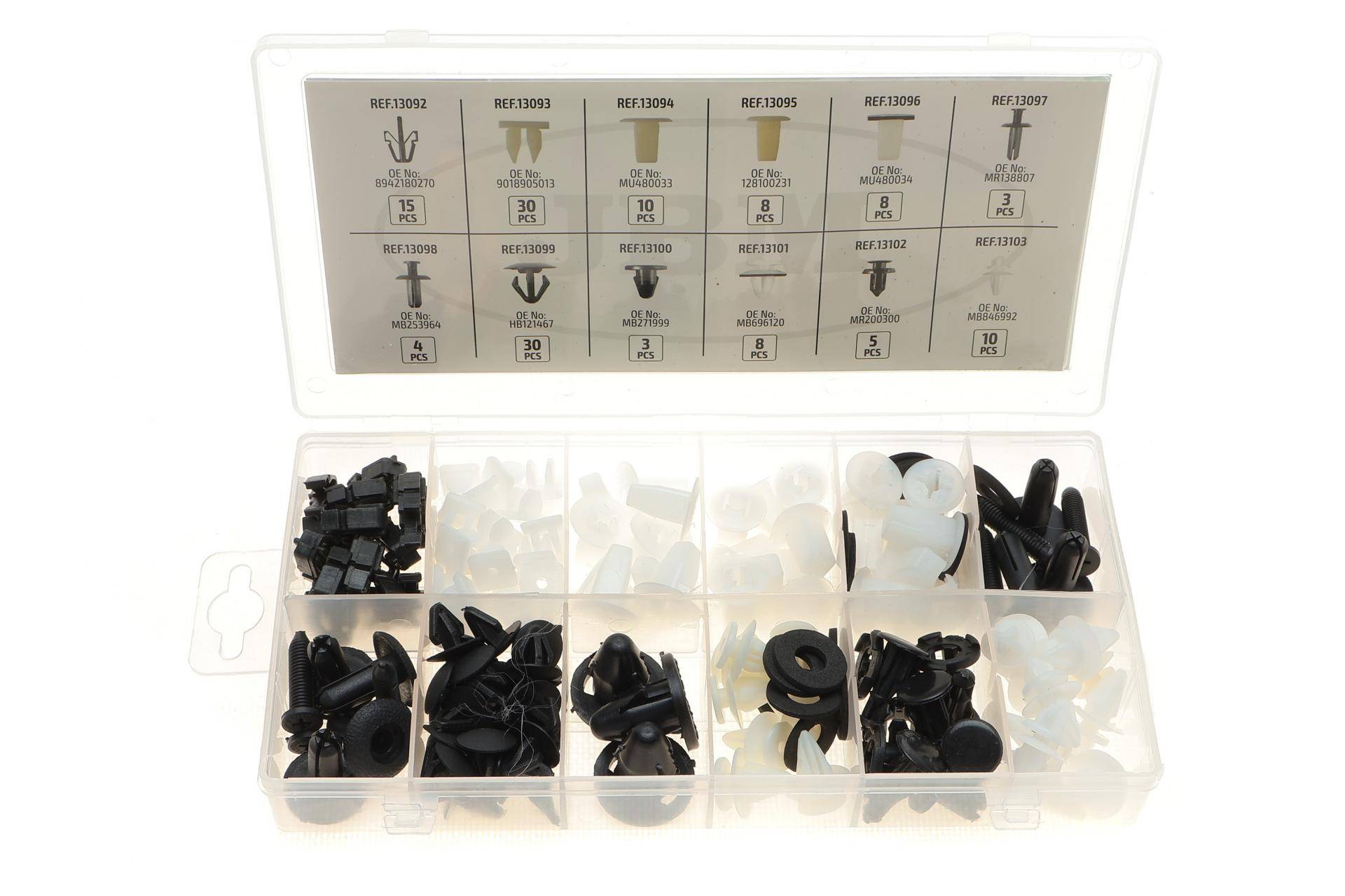 Набір кліпс пластикових Mitsubishi (132шт)