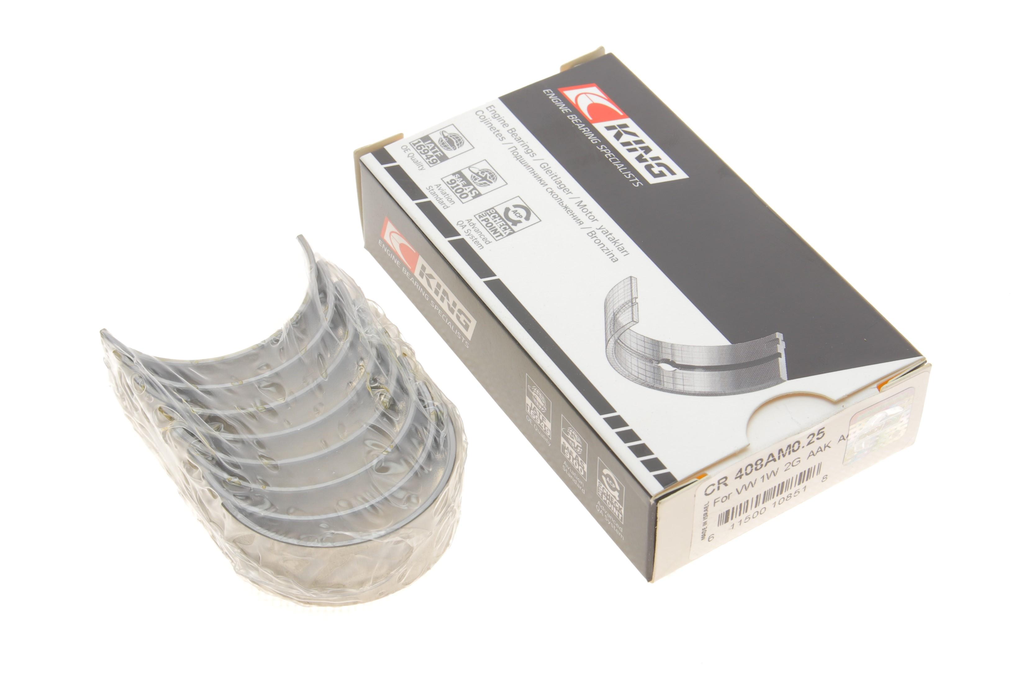 Вкладиші шатунні VW Golf I/II/III/Passat 1.0-1.4 -97 (+0.25)