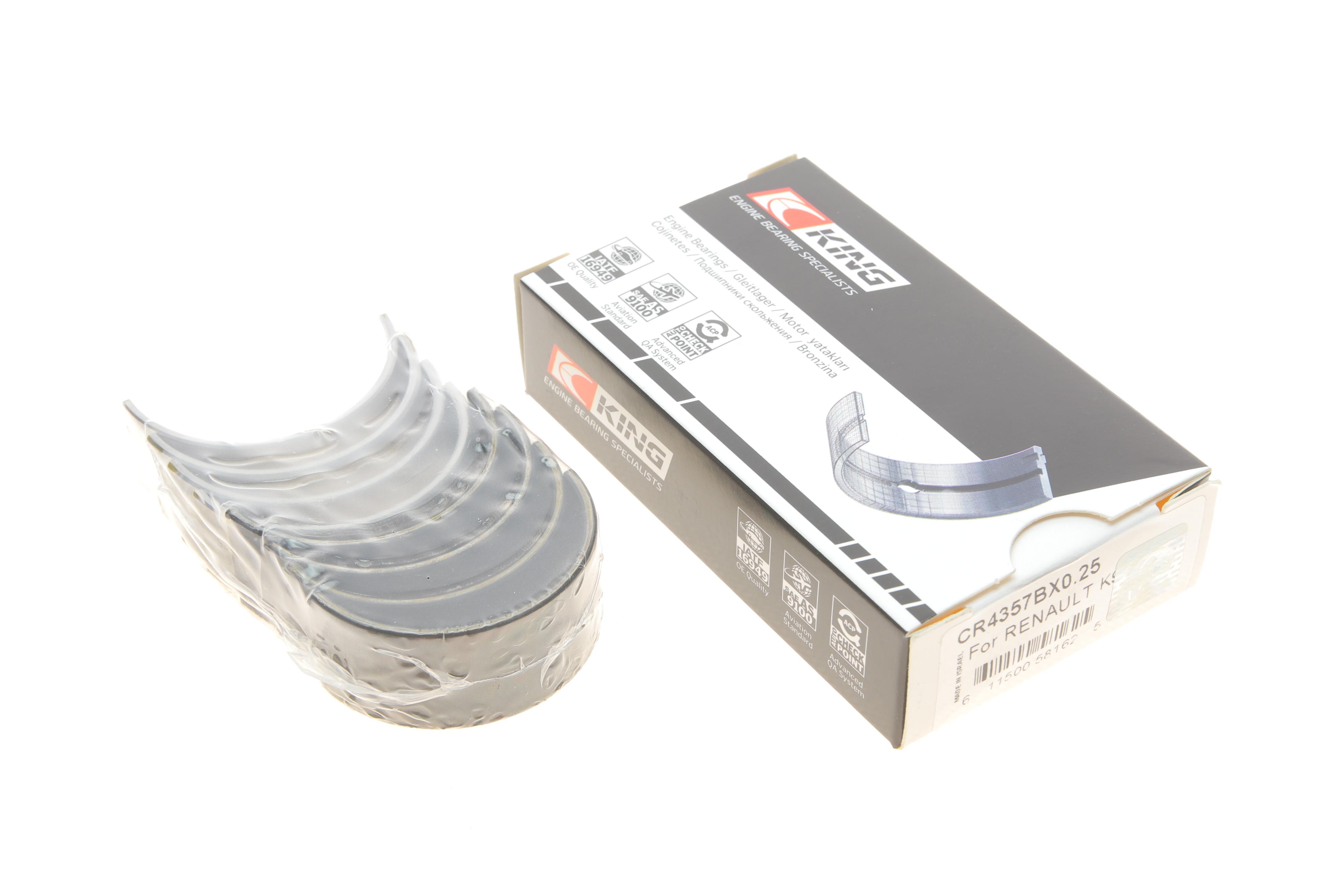 Вкладиші шатунні Renault Kangoo 1.5 dCi 01- (+0.25)