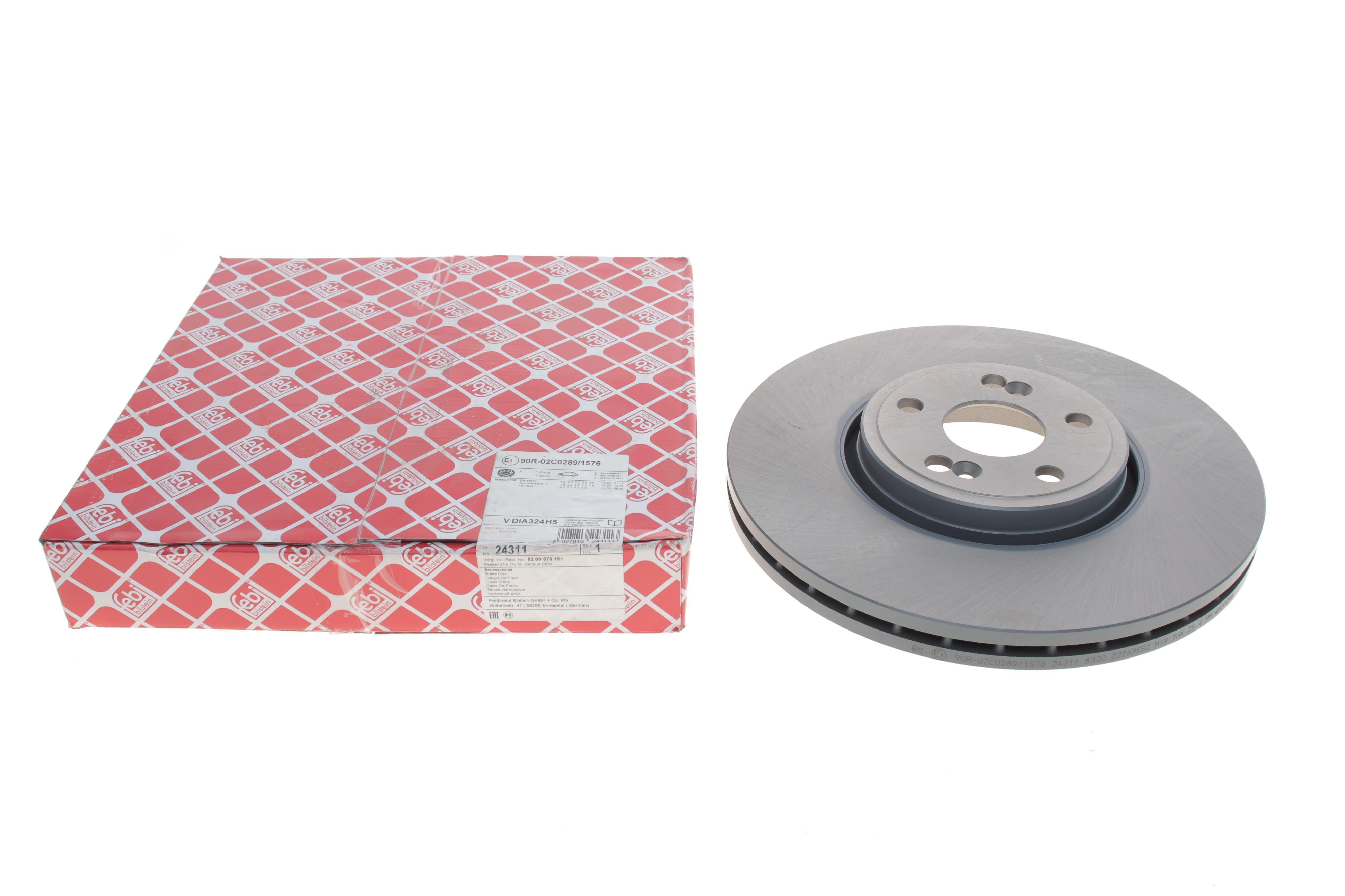 Диск тормозной (передний) Renault Espace IV/ Vel Satis 02- (324x28)