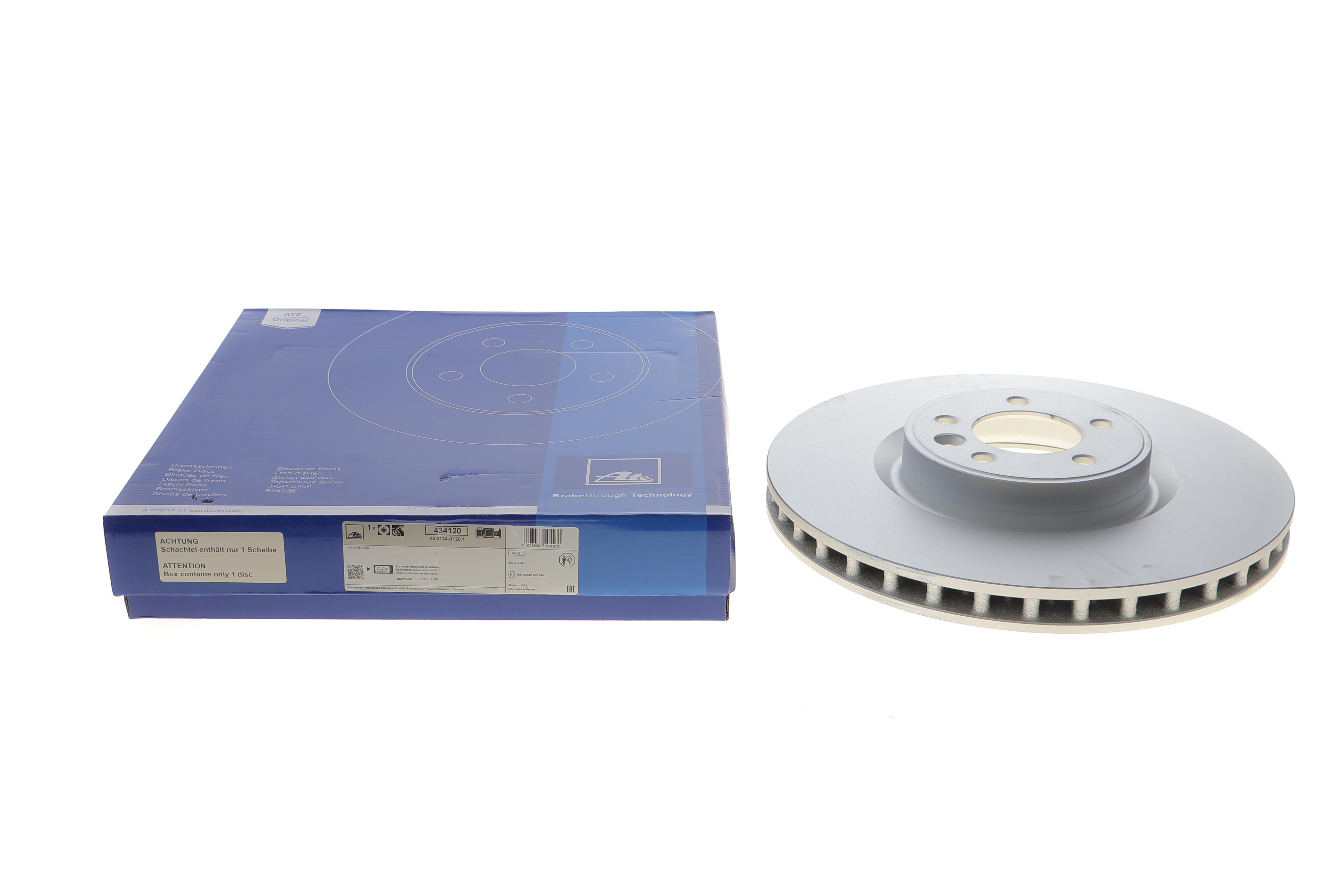 Диск тормозной (передний) Land Rover Range Rover 09- (380x34) (вент.)