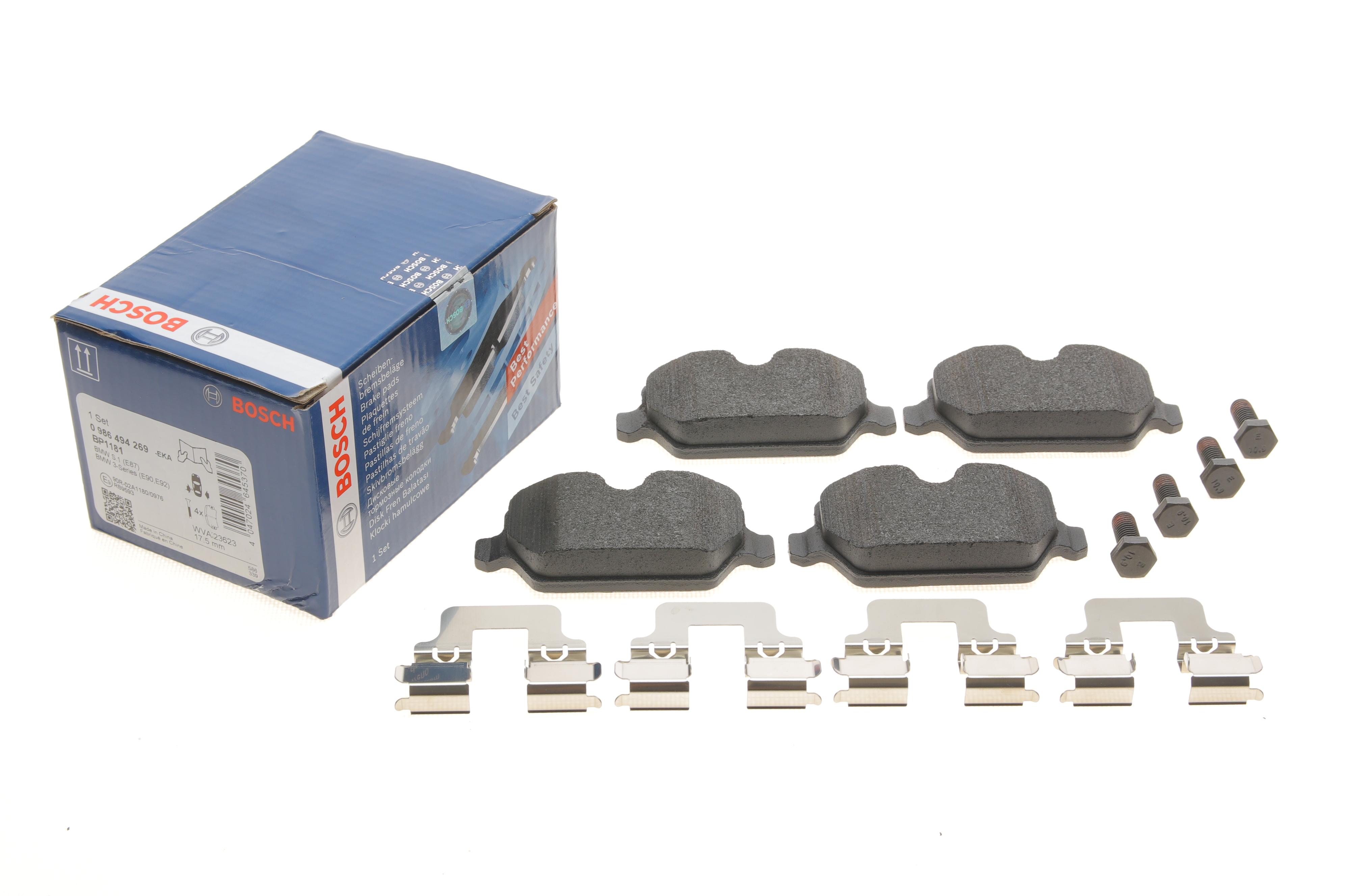 Колодки гальмівні (задні) BMW 1 (E81/E82/E87)/3 (E90/E91/E92/E93) 04-13