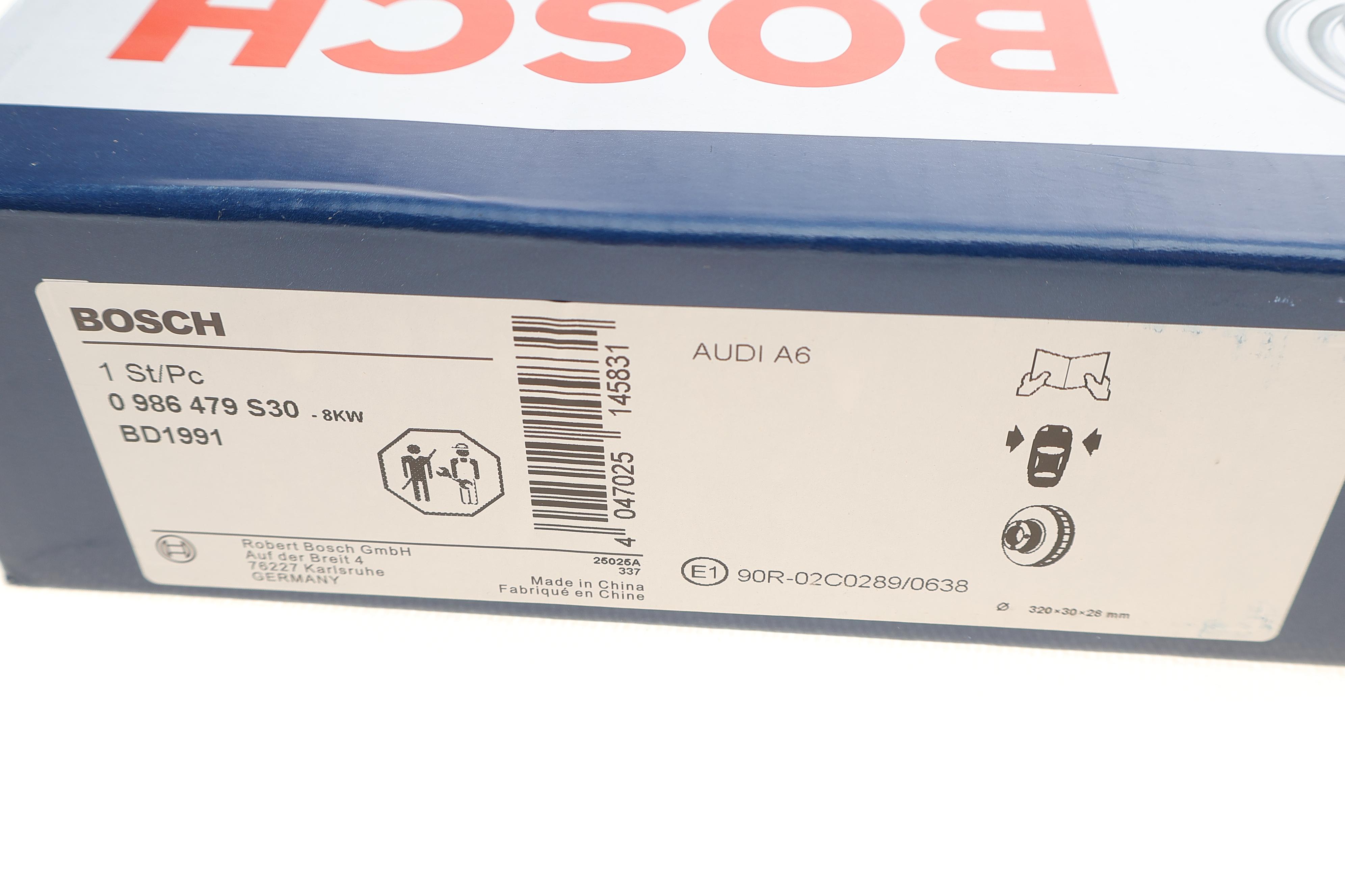 Диск тормозной (передний) Audi A4/A6 97-08 (320x30) (вент.)