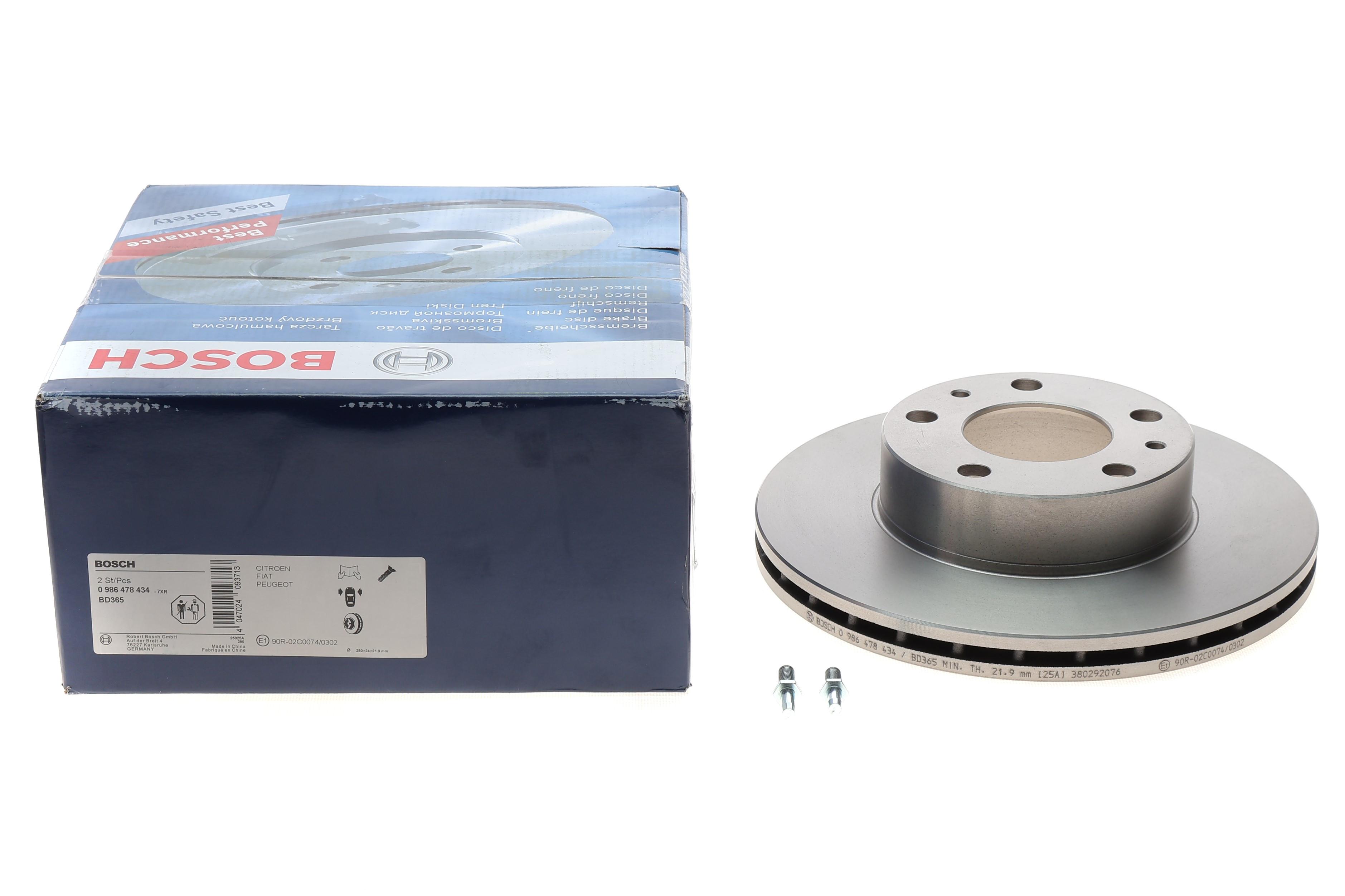 Диск гальмівний (передній) Citroen Jumper/Fiat Ducato/Peugeot Boxer 1.4t 94- (280x24) (вентильований)