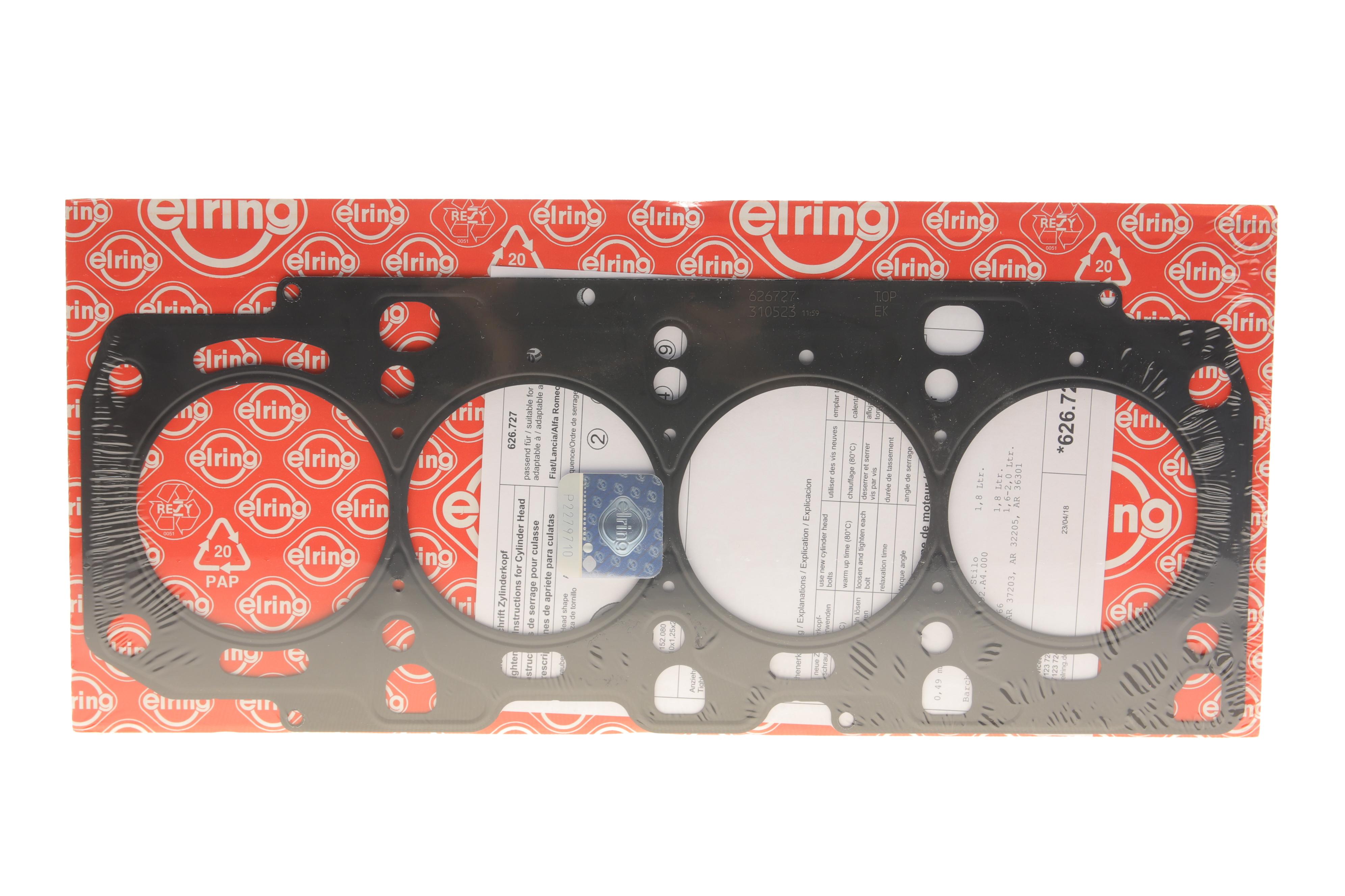 Прокладка ГБЦ Fiat Punto/Stilo 1.8 16V 99-12 (2 мітки) (0.50mm)