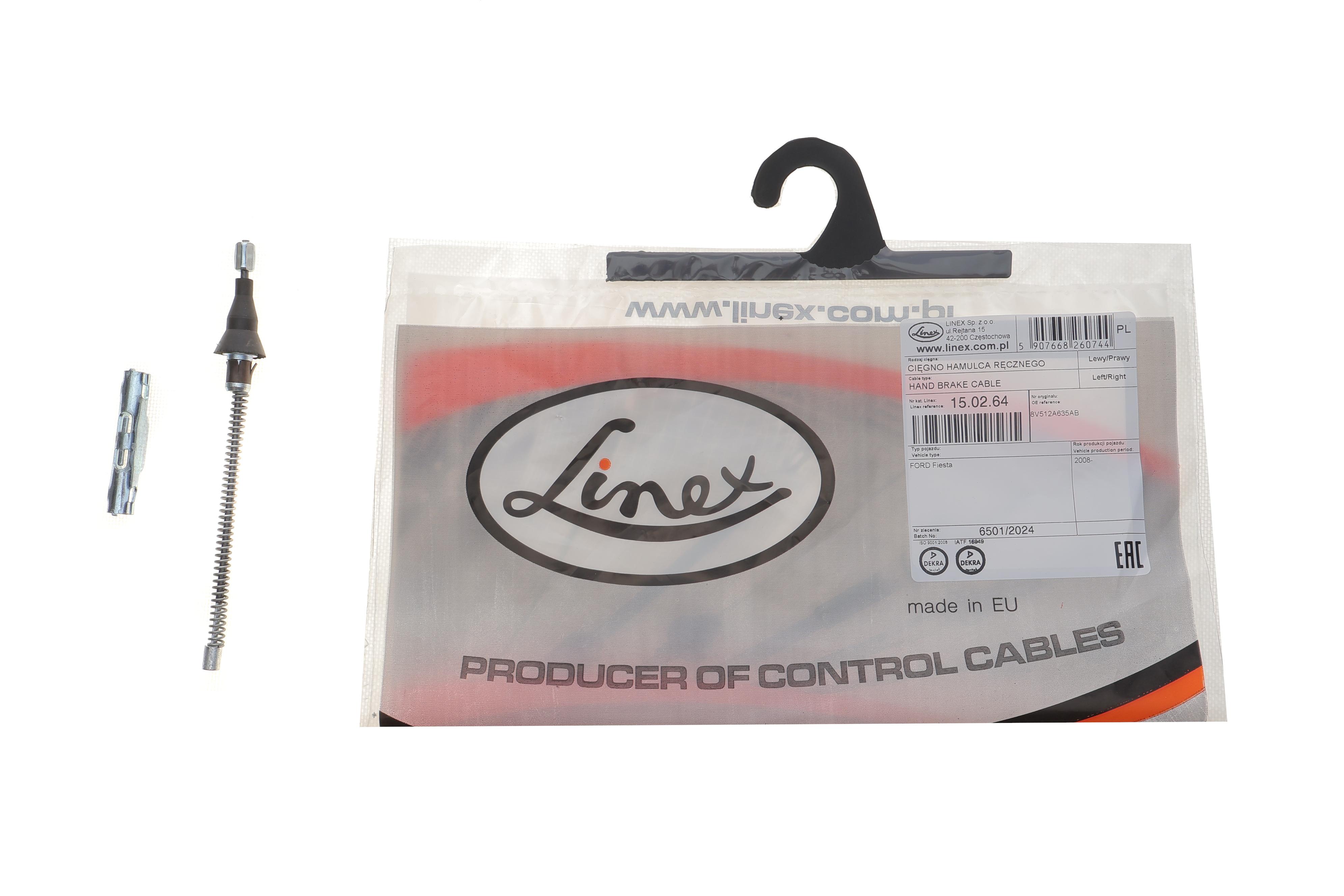 Трос ручника (задній) Ford B-max/Fiesta 08-17