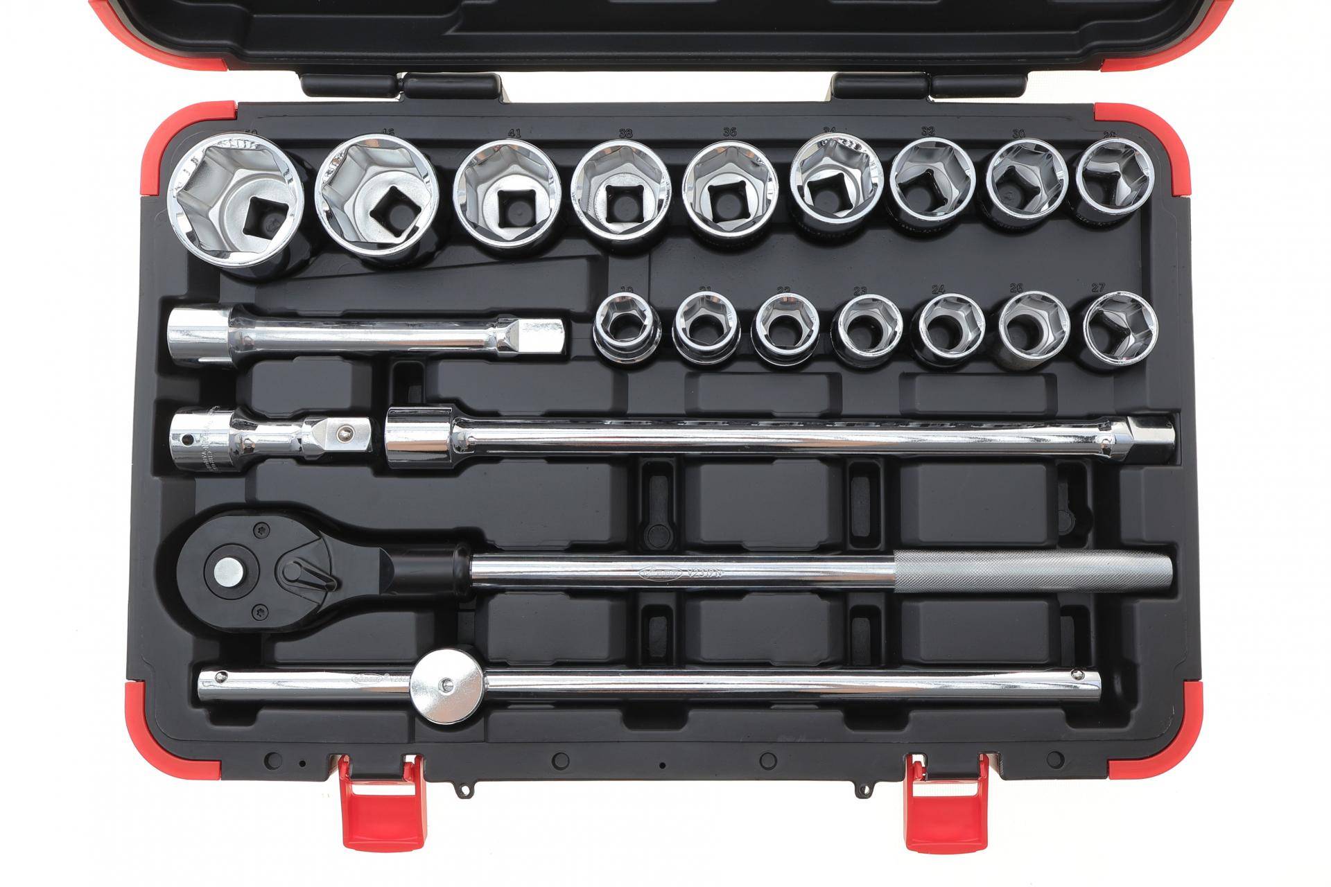 Набір інструментів комбінований 3/4" (головки) 21 од. (хромовані)