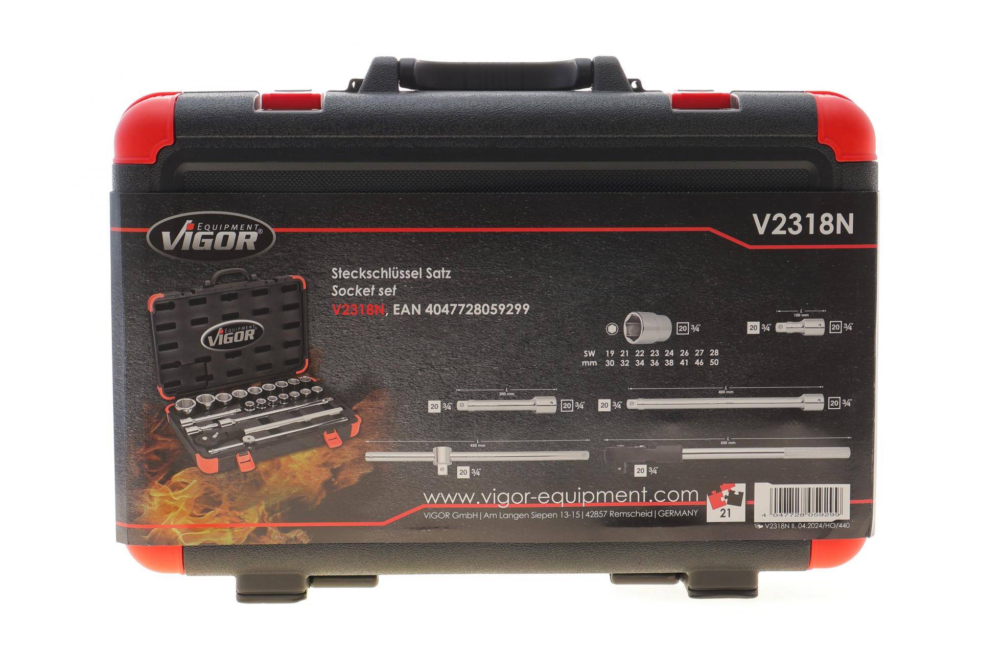 Набір інструментів комбінований 3/4" (головки) 21 од. (хромовані)