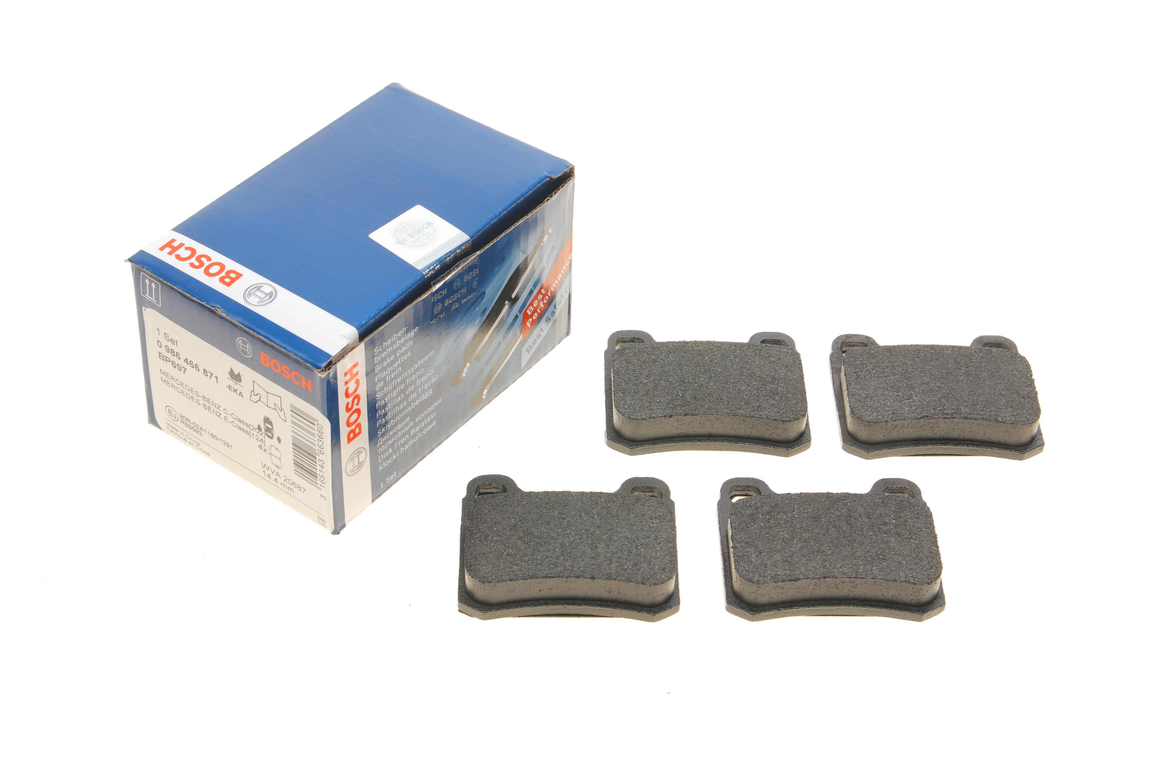 Колодки гальмівні (задні) MB C-class (W202/S202)/E-class (W124/S124/C124) 93-00/MB 100 (W201) 85-93