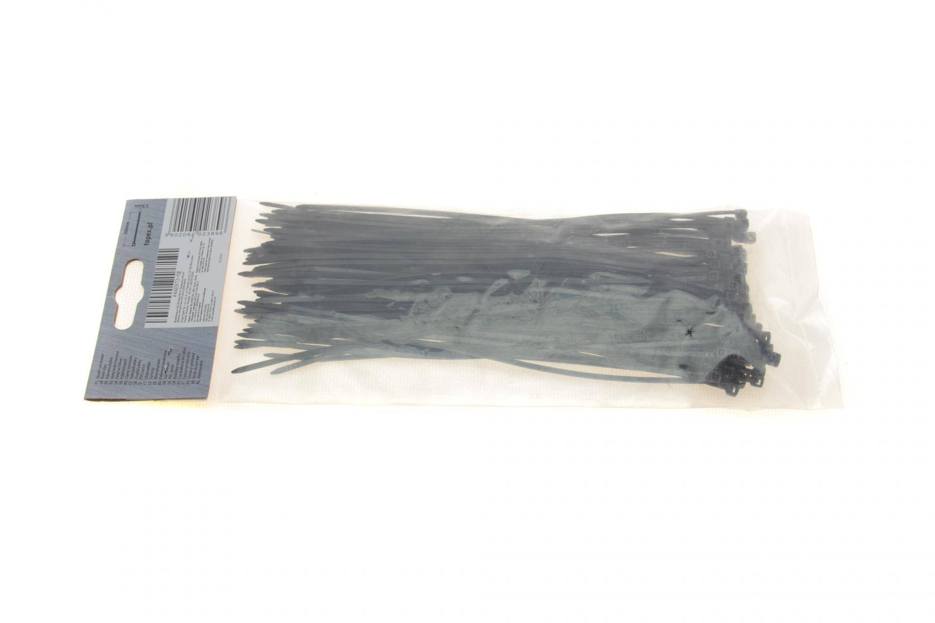 Набір стяжок пластикових 2,5x200 мм 100 од. (чорна)